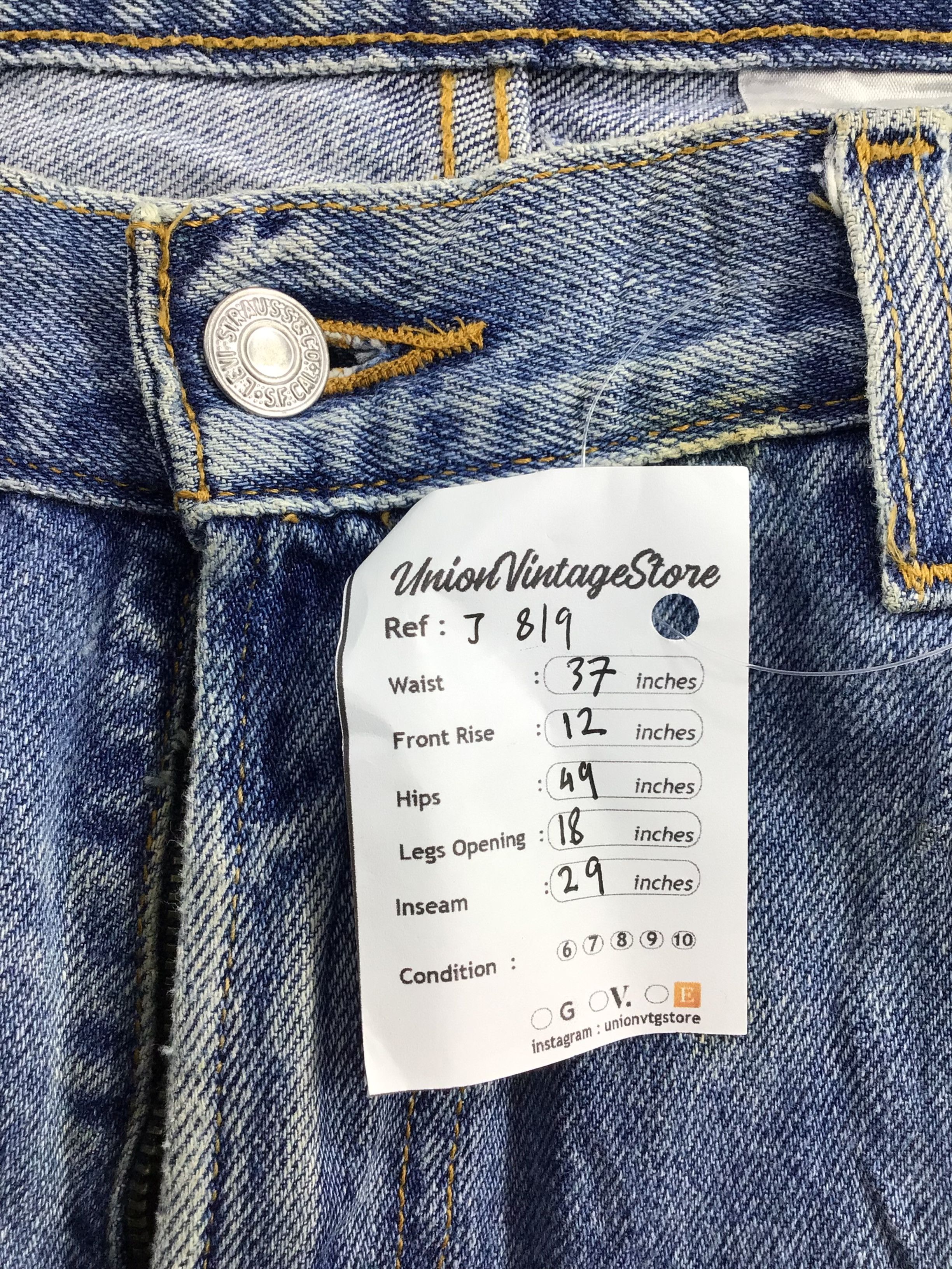 Levi's Vintage 505 Levis Jeans -J819 Size US 38 / EU 54 - 12 Thumbnail