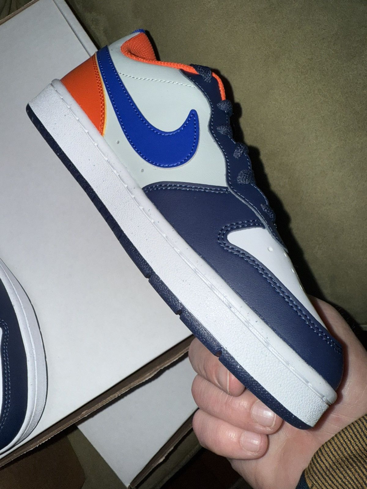Nike Nike Court Borough Low! NEW! GS 5y Midnight Navy/Team Orange Size US 5 / EU 37 - 13 Thumbnail