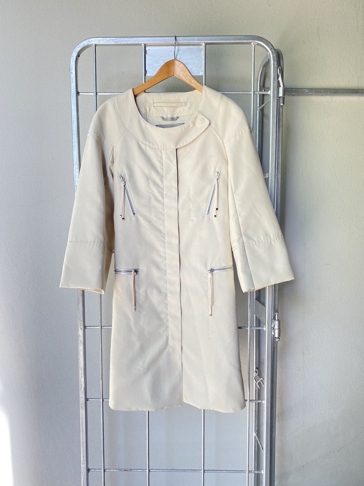 Sportmax SPORTMAX Light Gray Coat Dress Size M / US 6-8 / IT 42-44 - 14 Thumbnail