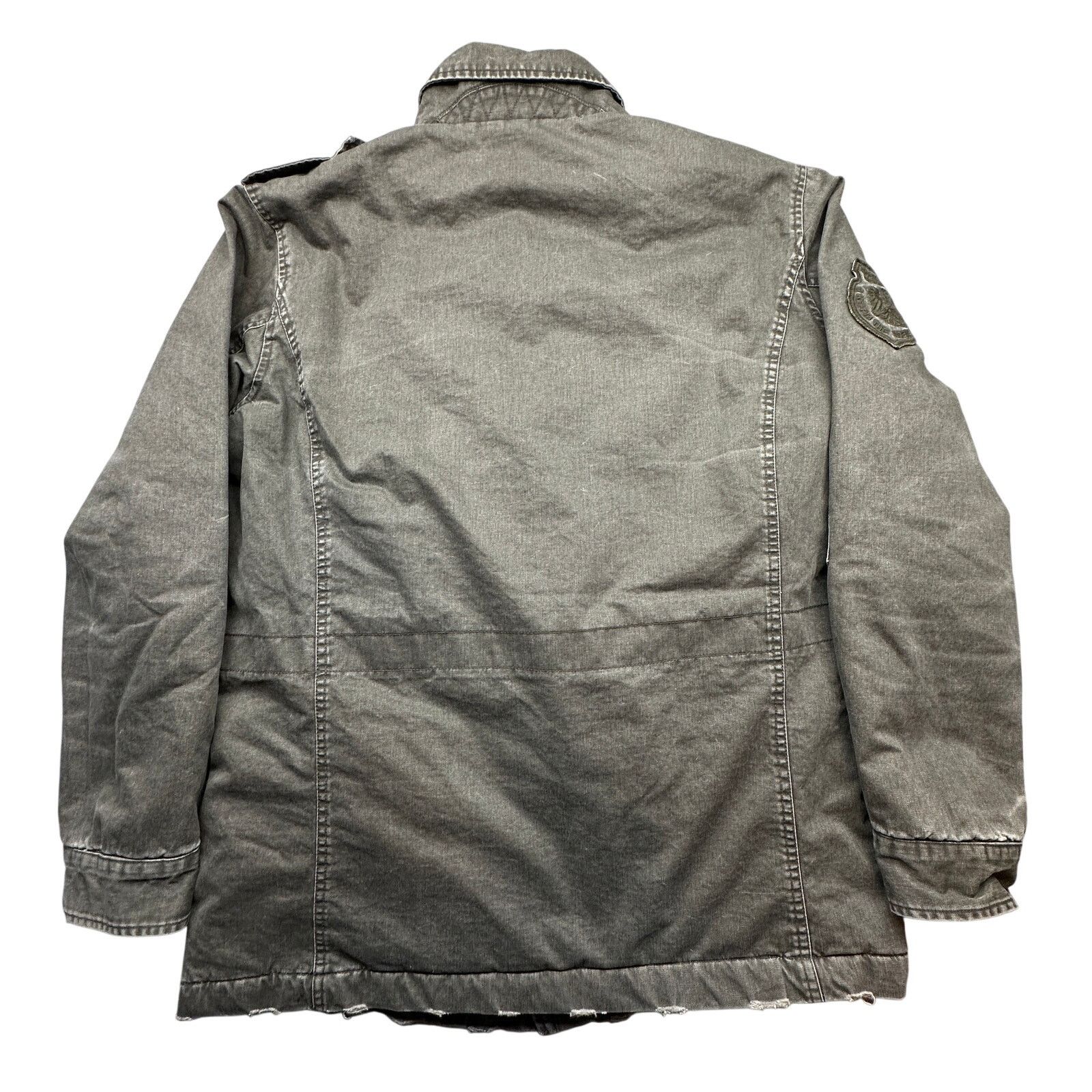Guess Guess Jeans Military Distressed Jacket Mens Large Green M65 Size US L / EU 52-54 / 3 - 2 Thumbnail