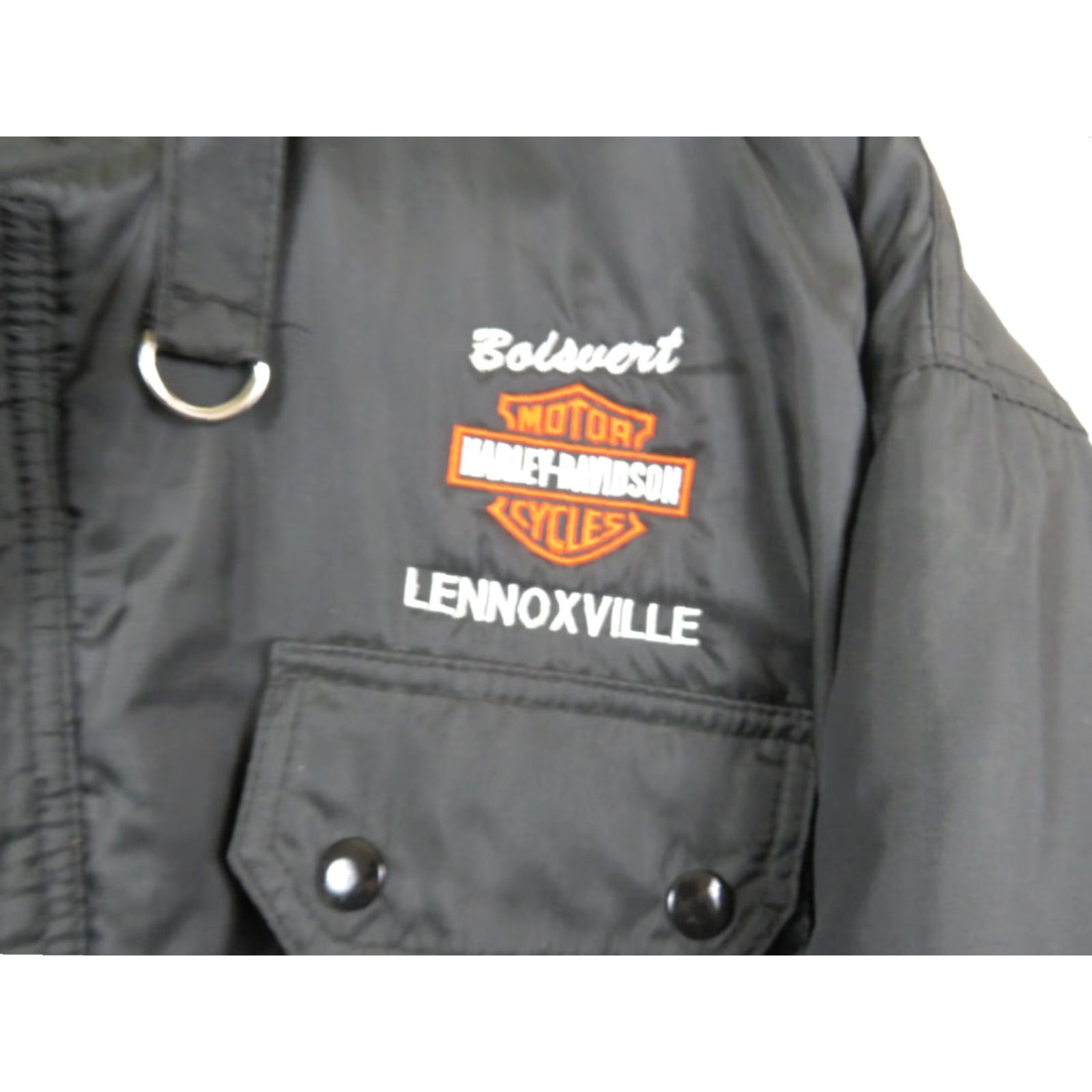 Harley Davidson VINTAGE Harley-Davidson Jacket Motorcycle Mens XL Black Nylon Belted Zip Size US XL / EU 56 / 4 - 4 Thumbnail