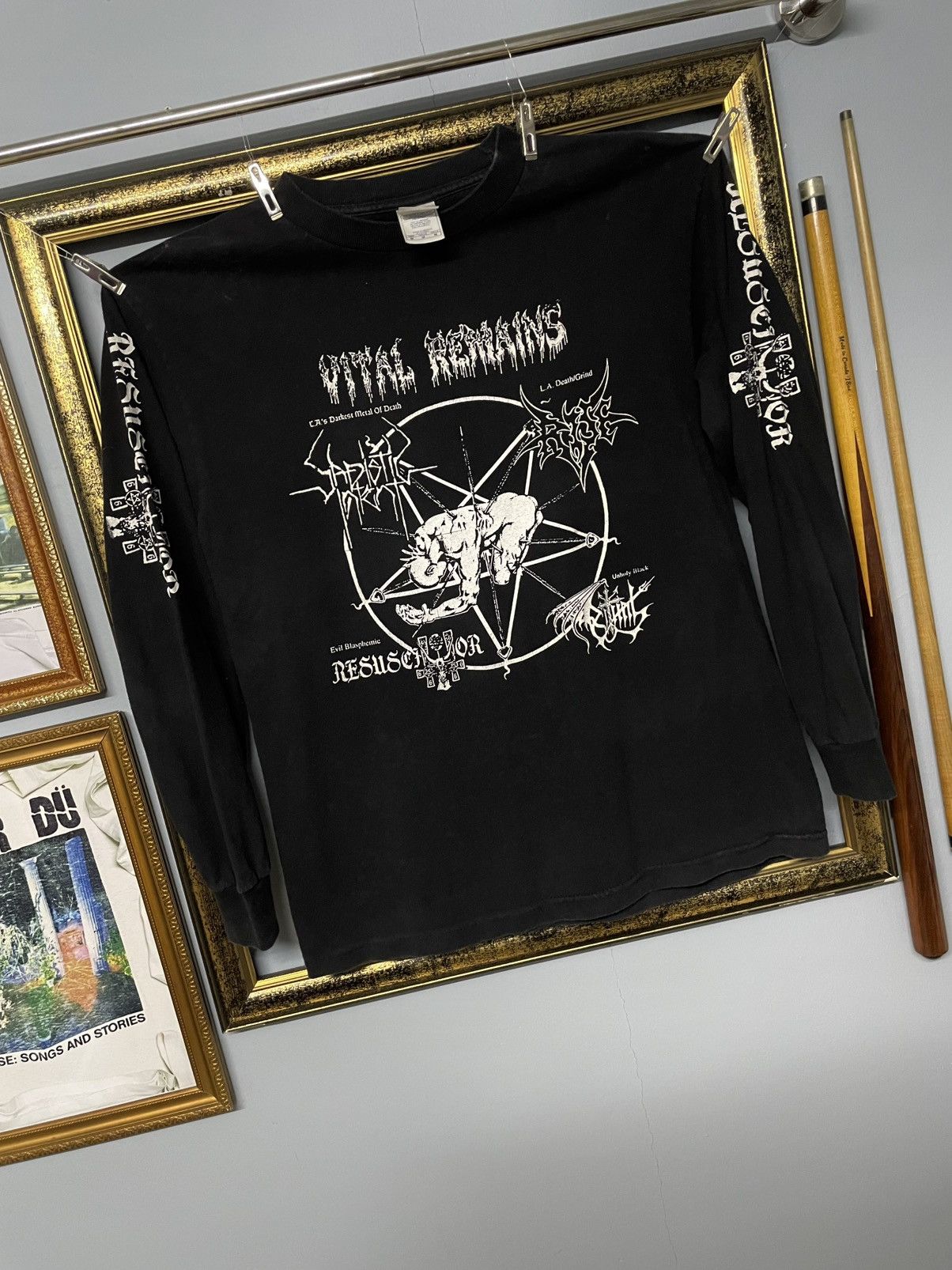Vintage Vintage Late 1990s Vital Remains Og American Death Metal 666 Size US M / EU 48-50 / 2 - 2 Thumbnail