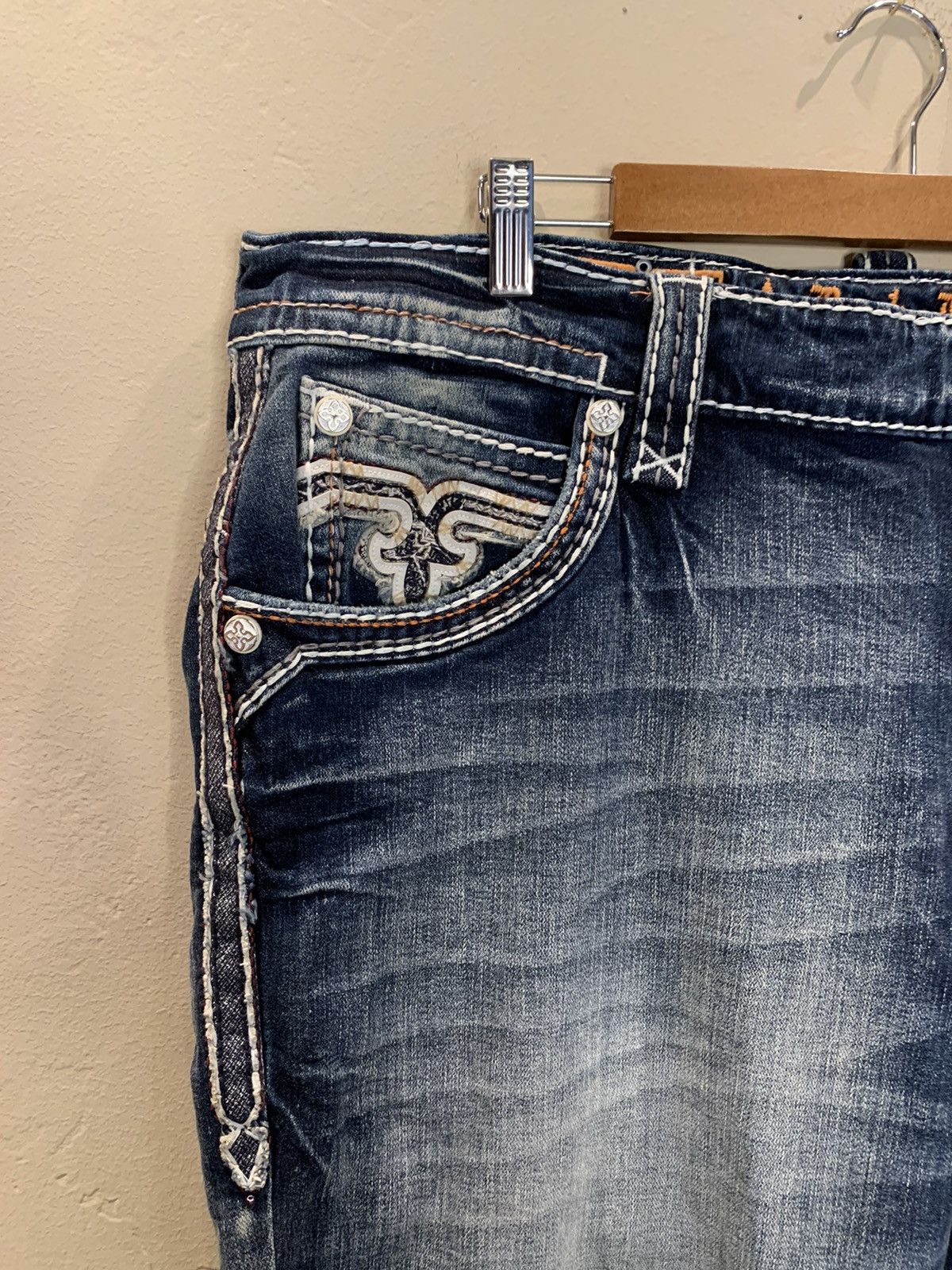 Rock Revival *RARE* New Rock Revival Ren Flared Straight Denim Jeans - 42 Size US 42 / EU 58 - 3 Thumbnail