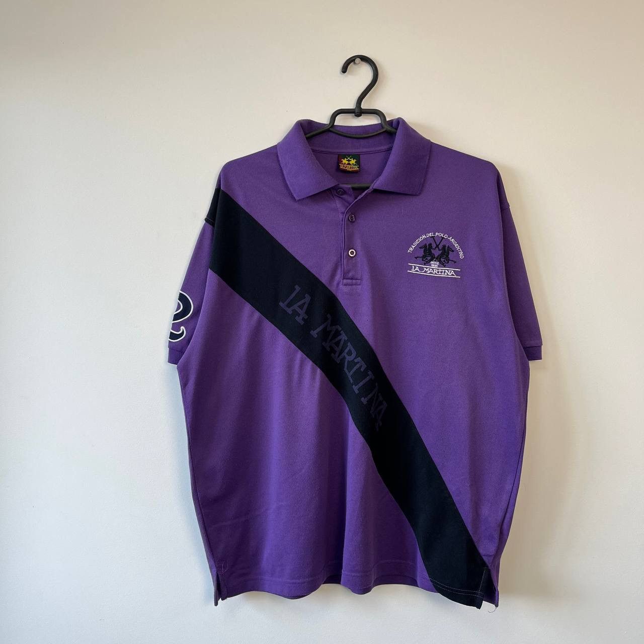 La Martina Vintage Men's Purple La Martina T-Shirt Tradicion Del Polo Size US XXL / EU 58 / 5 - 1 Thumbnail