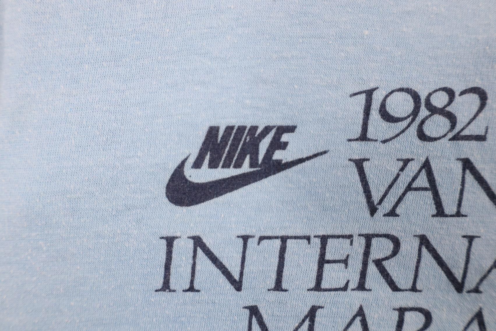 Nike Vintage 80s Nike 1982 International Marathon T-Shirt Size US S / EU 44-46 / 1 - 5 Thumbnail