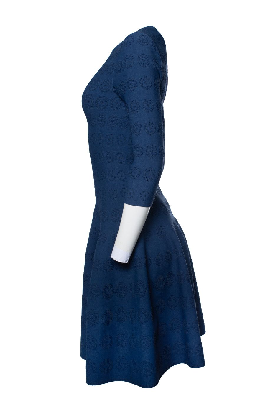 Alaia Alaia, blue flared dress with pattern Size S / US 4 / IT 40 - 2 Thumbnail