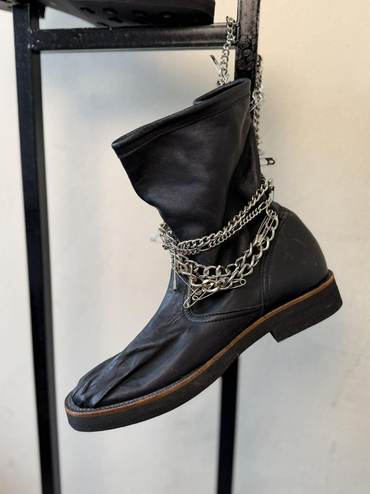 Comme des Garcons Comme des Garçons Tricot Safety Pin A/W 2006 Biker Boots Size US 6 / IT 36 - 2 Thumbnail