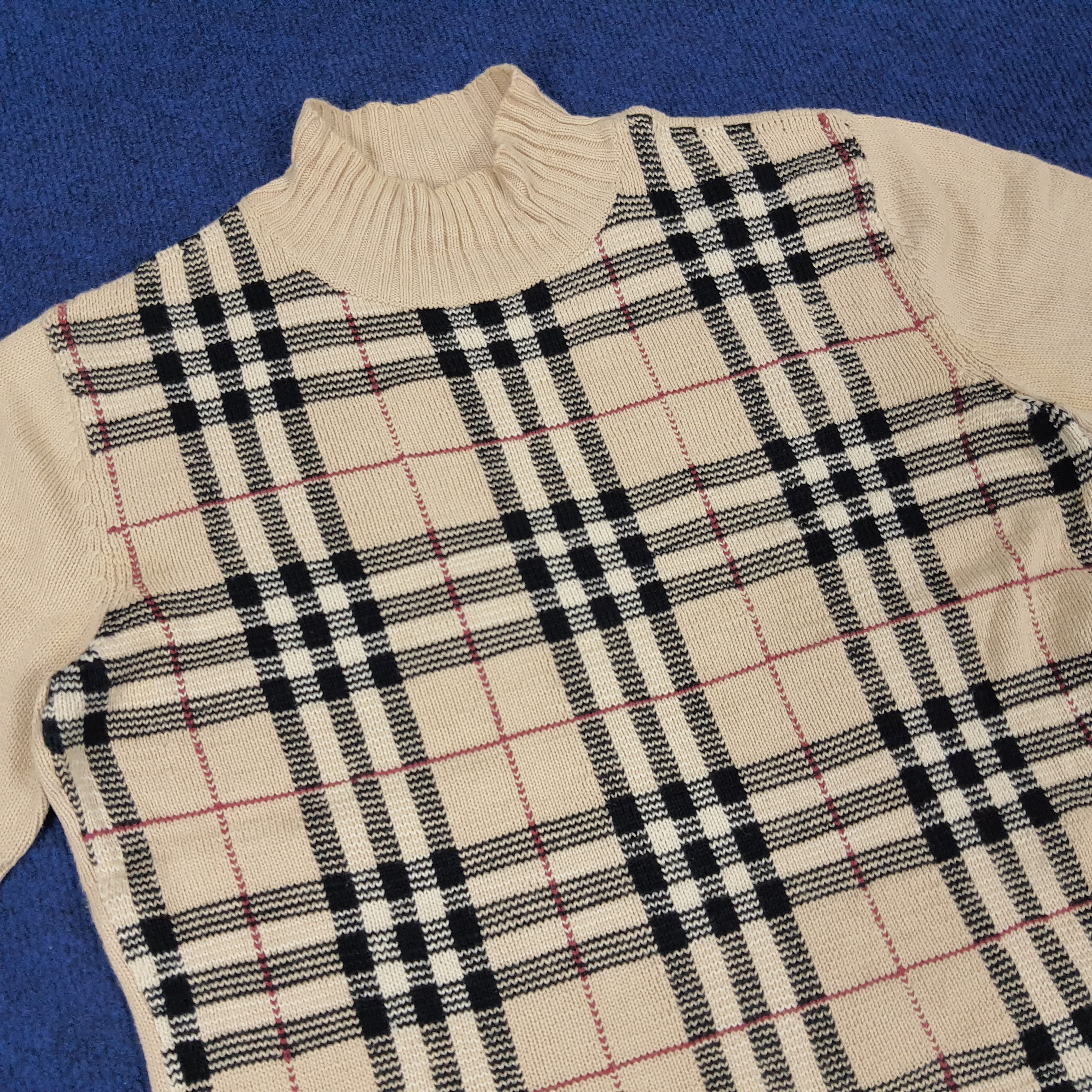 Burberry × Vintage Vintage Burberry London Nova Check Knitted Size US S / EU 44-46 / 1 - 2 Thumbnail