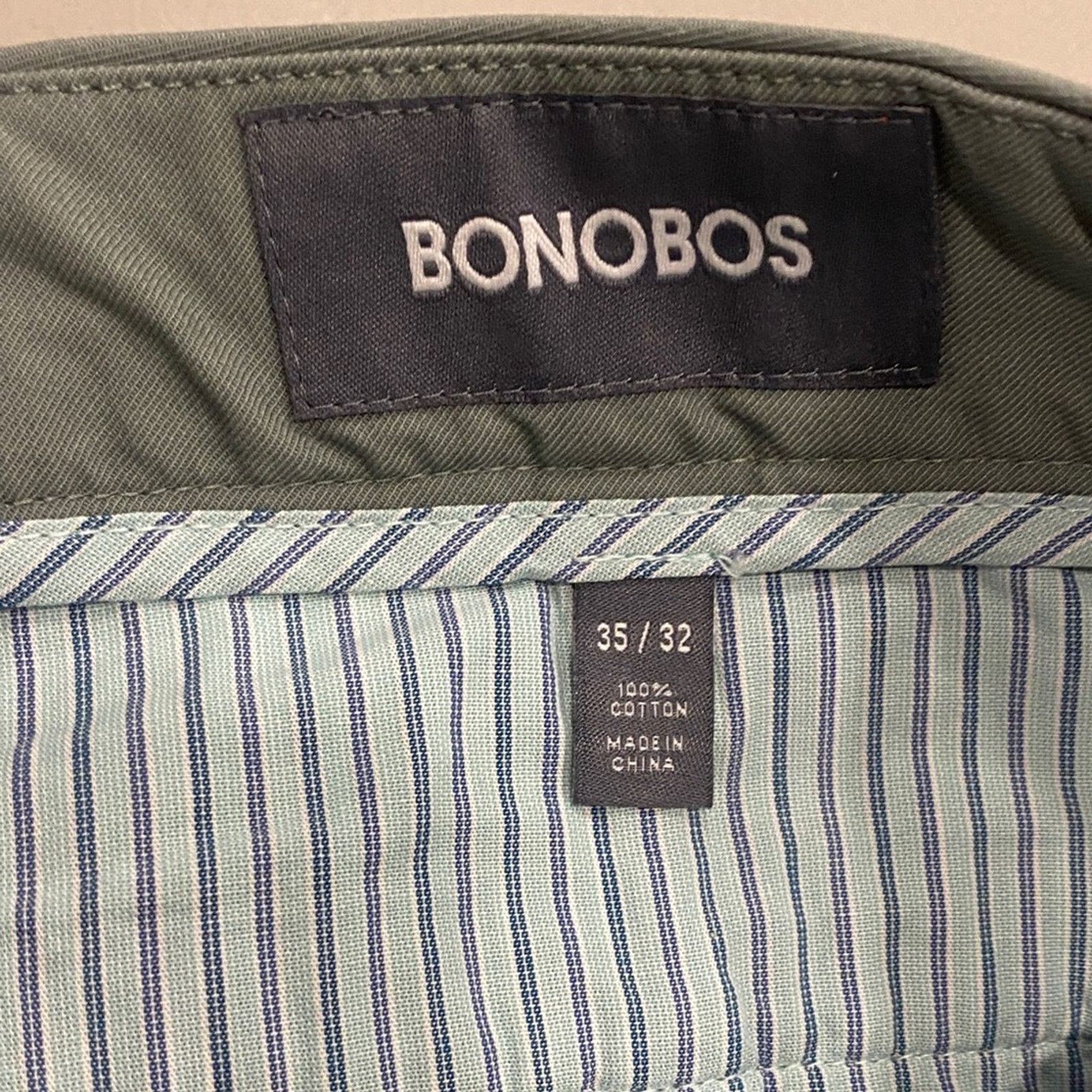 Bonobos Bonobos Men's Olive Chinos - 35x32 Size US 35 - 7 Thumbnail