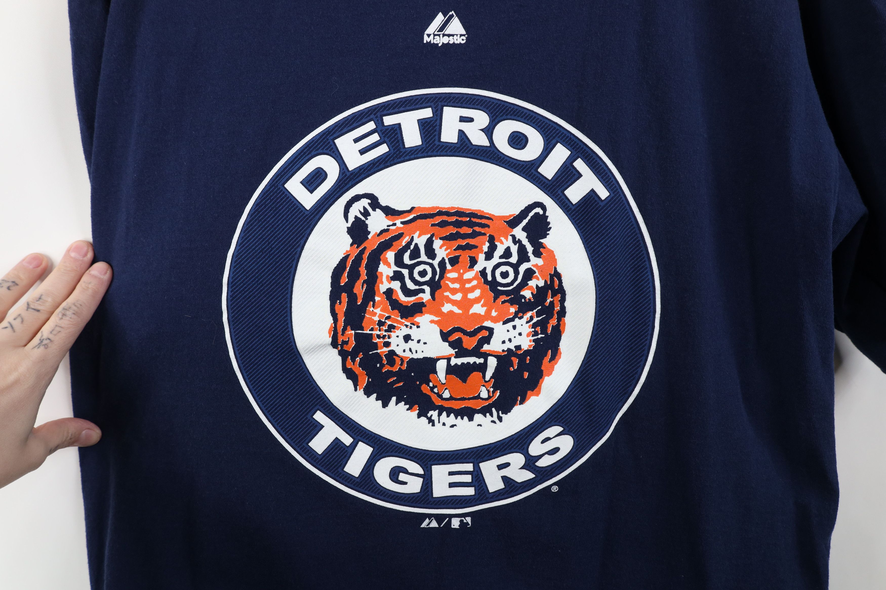 Majestic Vintage Y2K Majestic Detroit Tigers Baseball T-Shirt Blue Size US L / EU 52-54 / 3 - 4 Thumbnail
