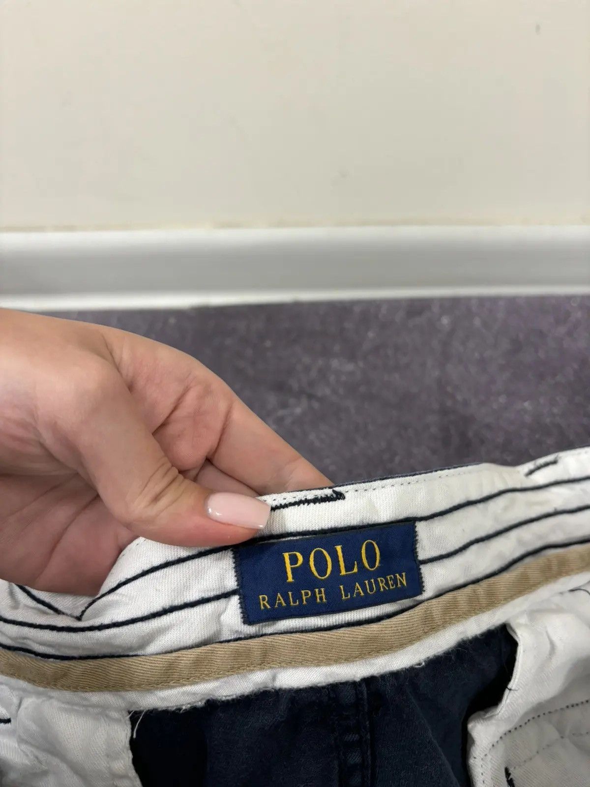 Polo Ralph Lauren × Ralph Lauren × Vintage Vintage Polo Ralph Lauren Y2K Navy Military Cargo Shorts Size US 36 / EU 52 - 9 Thumbnail