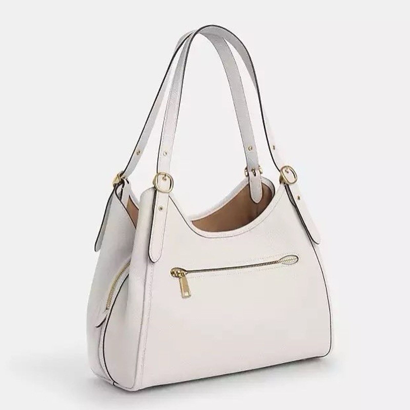 Coach NWT Coach Erin Shoulder Bag pebble Leather CAQ86 Gold/Chalk Size ONE SIZE - 8 Thumbnail