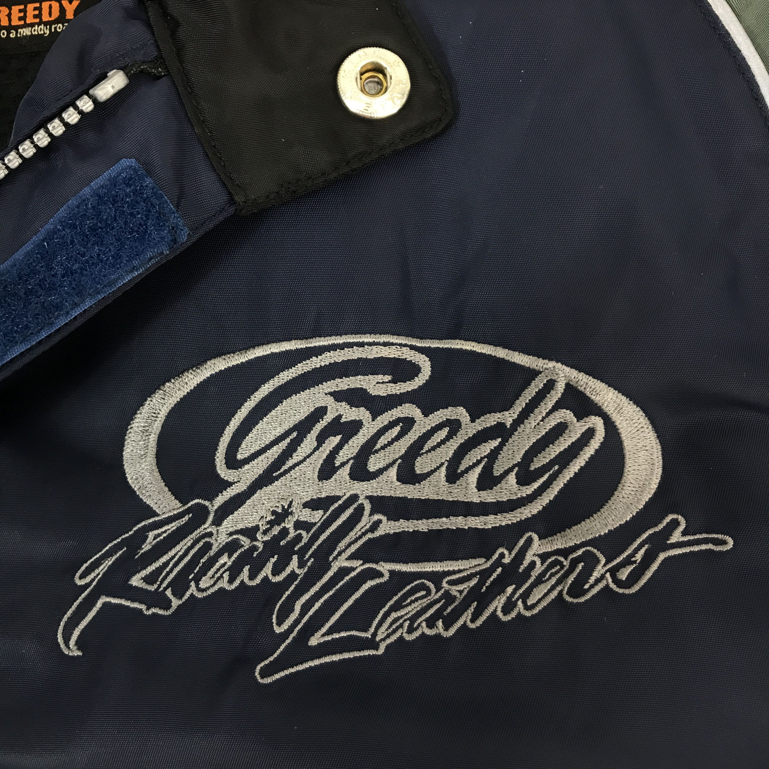 Gear for Sports Vintage Greedy Racing Leathers Bomber Jacket K68B5 Size US L / EU 52-54 / 3 - 11 Thumbnail