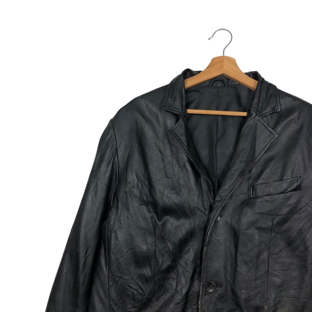 Japanese Brand × Vintage 📌Vintage Biker Leather Jacket Unknown Issey Miyake Size US L / EU 52-54 / 3 - 8 Thumbnail