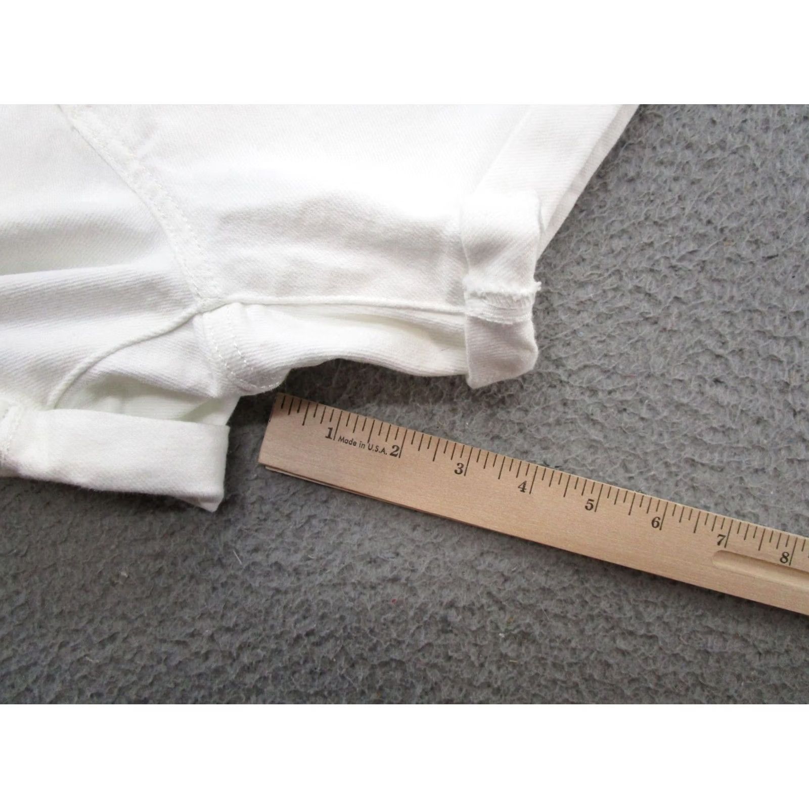 Levi's Levi's White Denim Shorts Women's 32 Stretch Cuffed Mid Length 90s Retro American Mom Style Casual Size 24" / US 00 / IT 34 - 7 Thumbnail