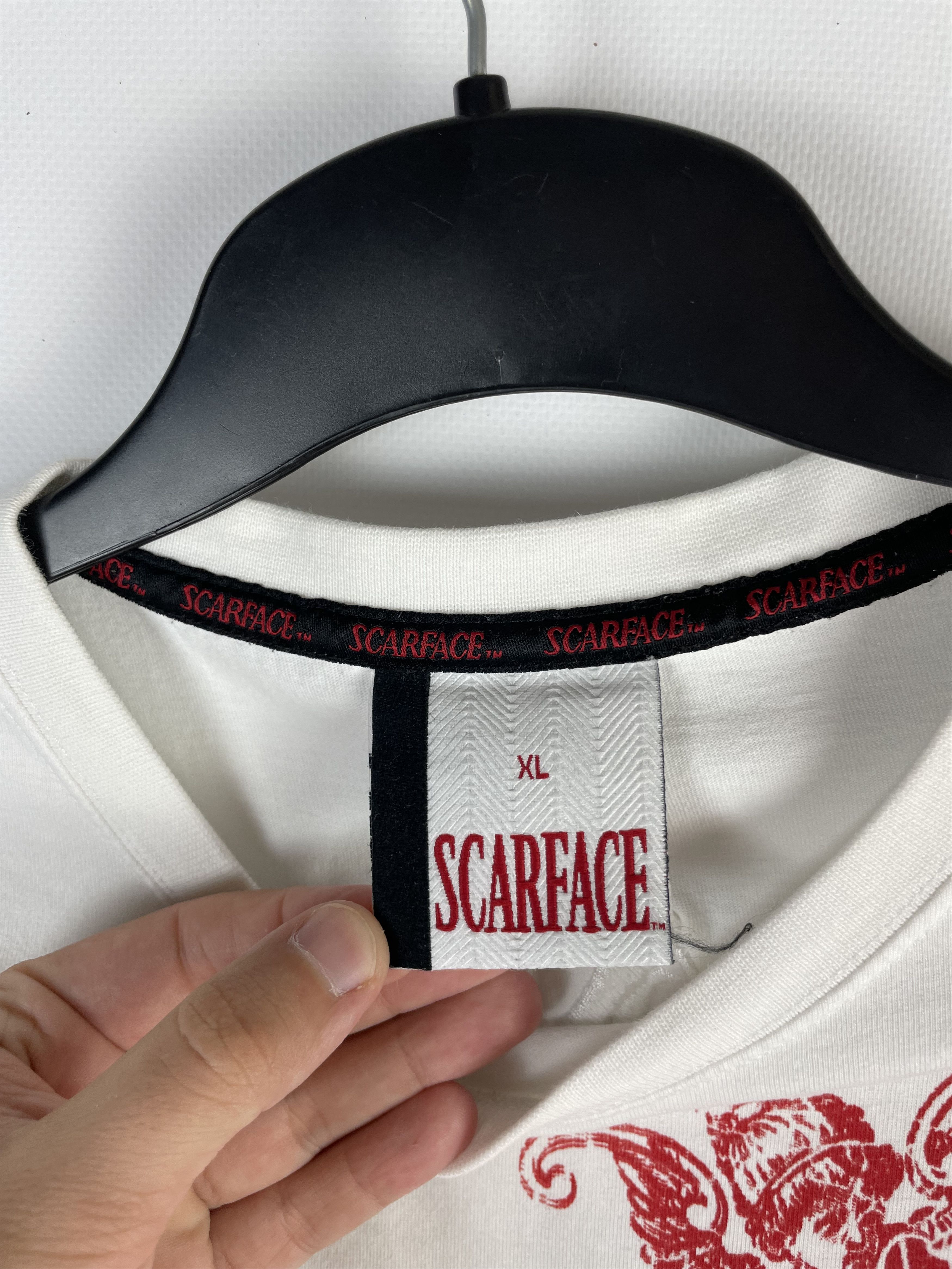 Vintage Vintage 90s Scarface Tee Size US XL / EU 56 / 4 - 6 Thumbnail