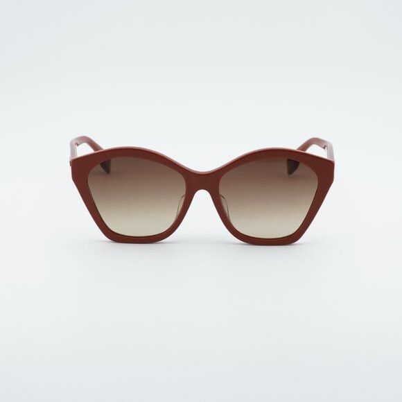 Fendi Fendi FE40175F 66F Sunglasses Red Butterfly Frame Size ONE SIZE - 3 Thumbnail