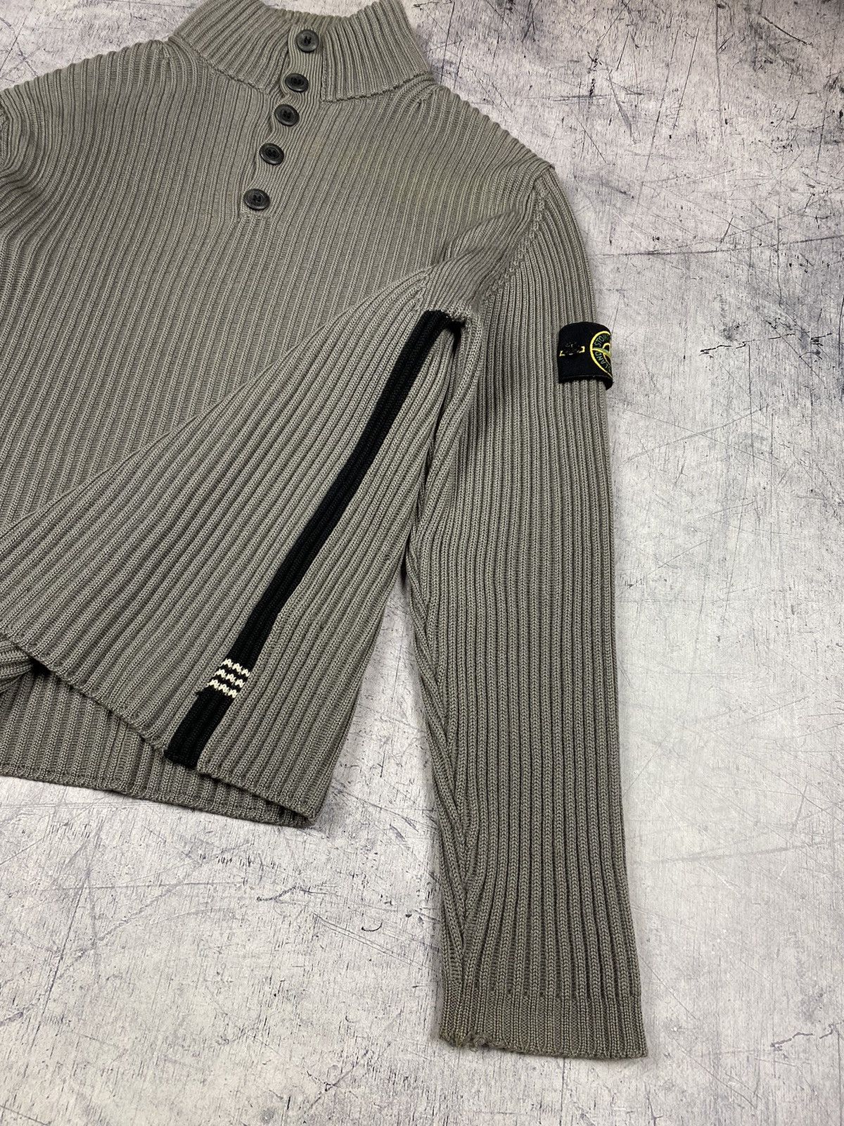 Massimo Osti Vintage 00s Stone Island Massimo Osti Wool Knitted Sweater Size US L / EU 52-54 / 3 - 6 Thumbnail