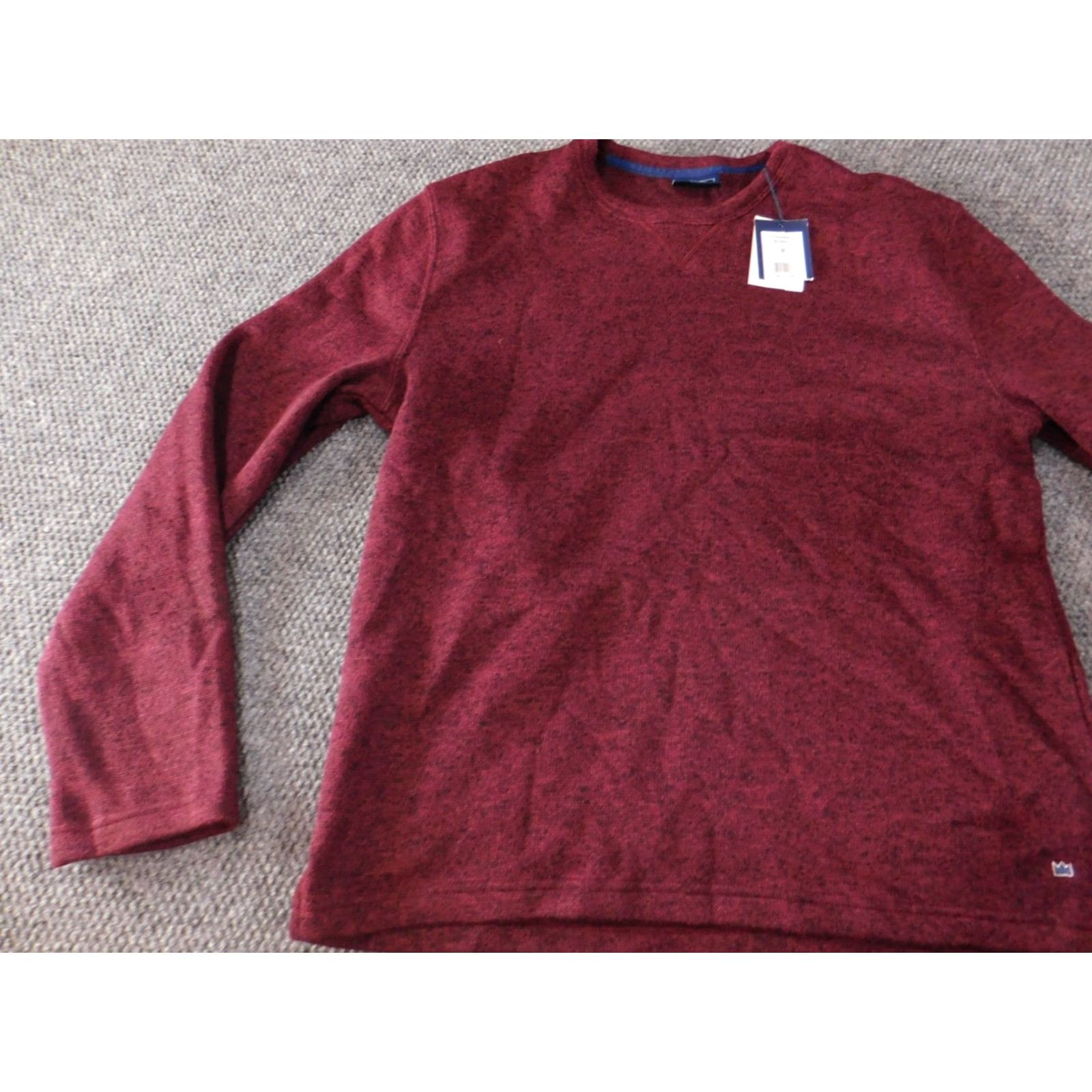 Vintage Crown & Ivy Mens Sweater Crew Neck Pullover Knit Red Long Sleeve Logo Solid Tight-Knit Regular M Winter Classic Size US M / EU 48-50 / 2 - 3 Thumbnail