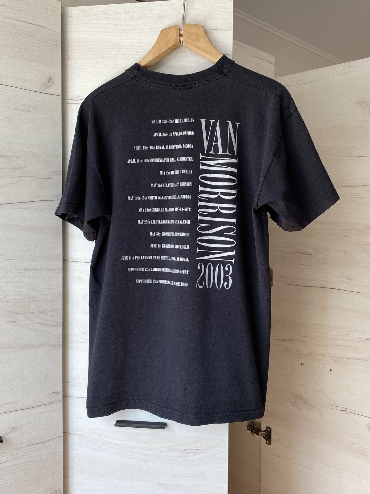 Fruit Of The Loom Van Morrison 2003 Tour T-Shirt Black Vintage Concert Tee Size US L / EU 52-54 / 3 - 3 Thumbnail