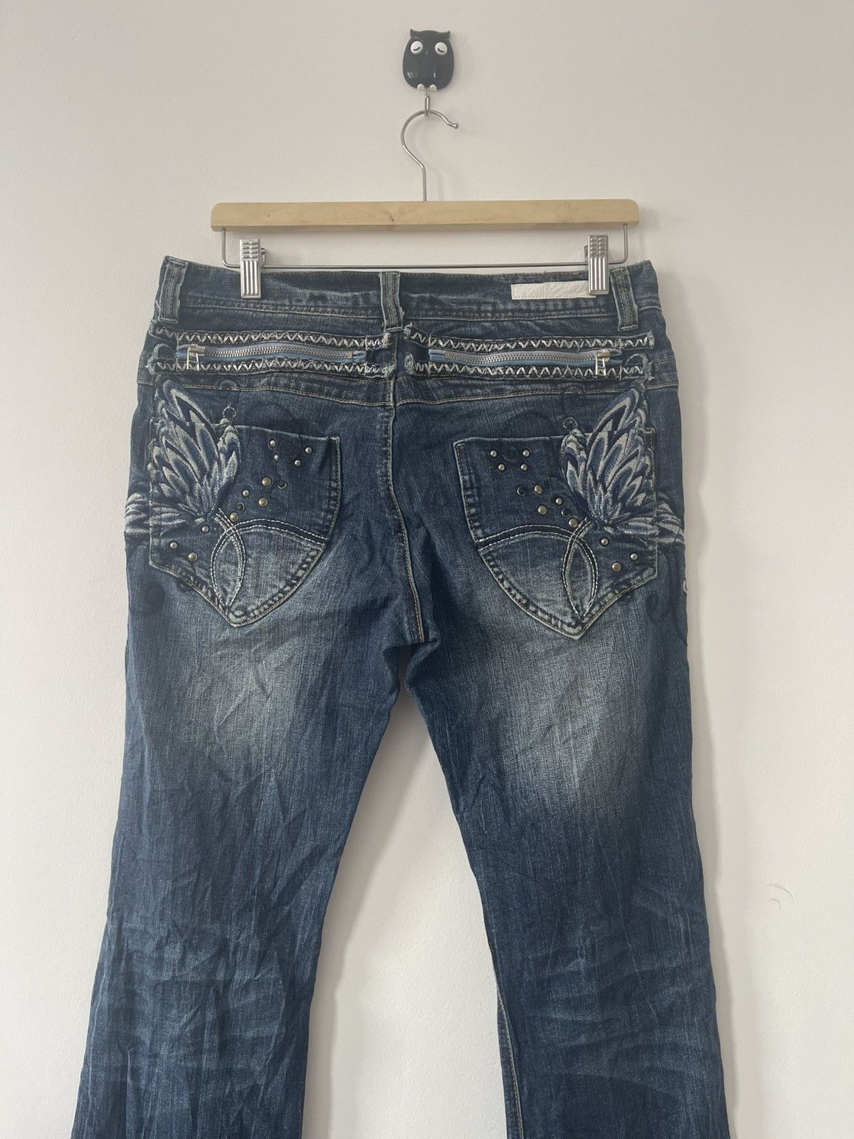 14th Addiction Rare Vintage CLASSICAL ELF Wings of Butterfly Flare Denim Size US 32 / EU 48 - 4 Thumbnail