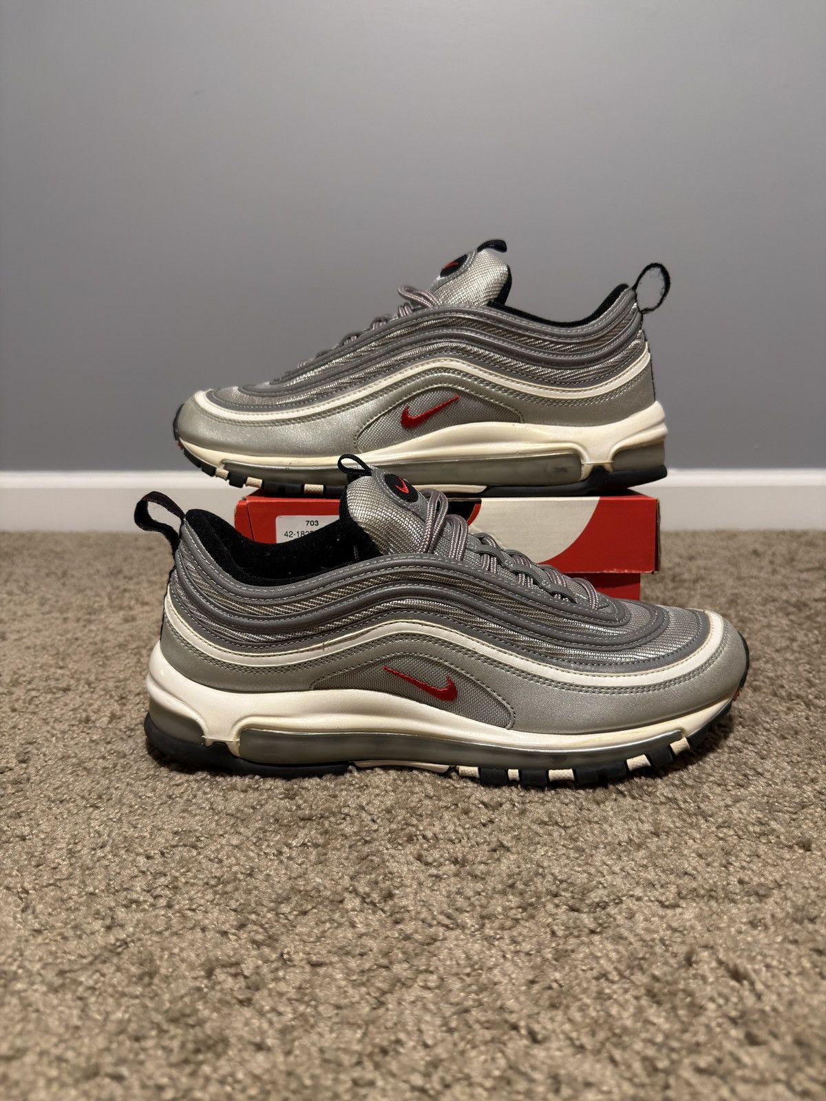 Nike 2016 Nike Air Max 97 "Silver Bullet" Size US 10.5 / EU 43-44 - 2 Thumbnail
