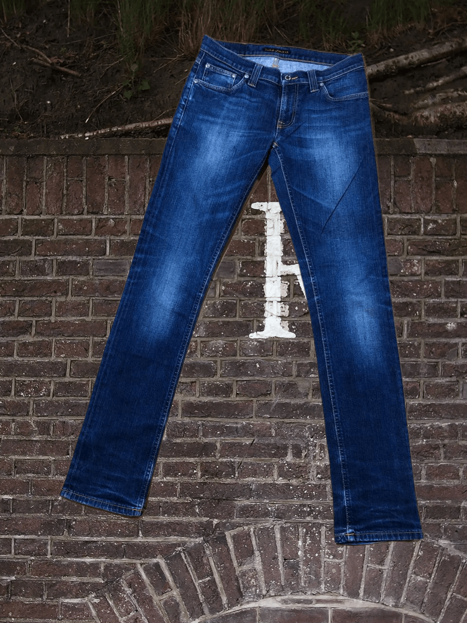 Nudie Jeans NUDIE Denim Dark Wash Blue Regular Straight skinny Jeans Size 28" / US 6 / IT 42 - 1 Thumbnail