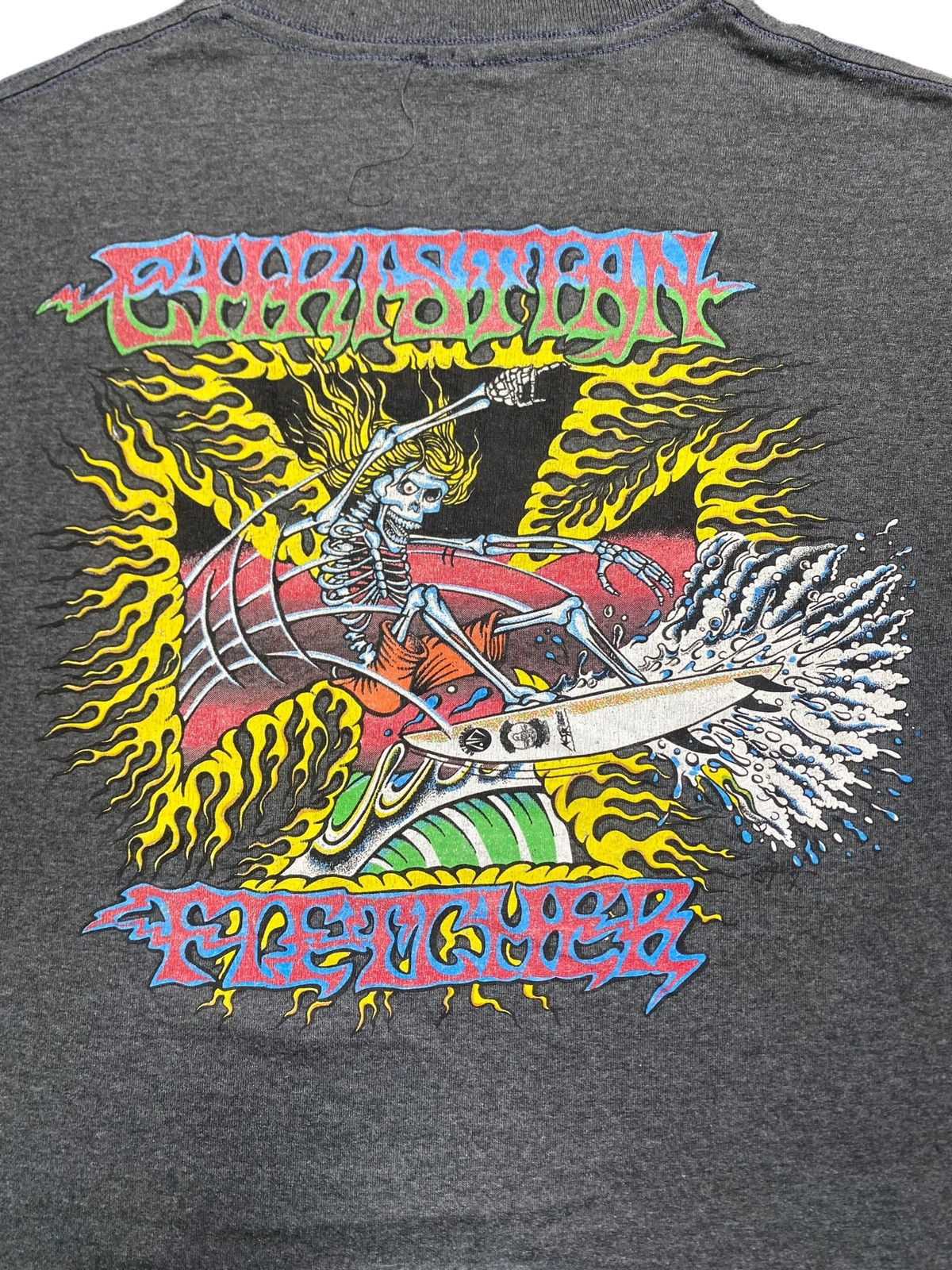 Vintage VINTAGE SKATE CHRISTIAN FLETCHER NICE GRAPHICS TEE Size US M / EU 48-50 / 2 - 9 Thumbnail