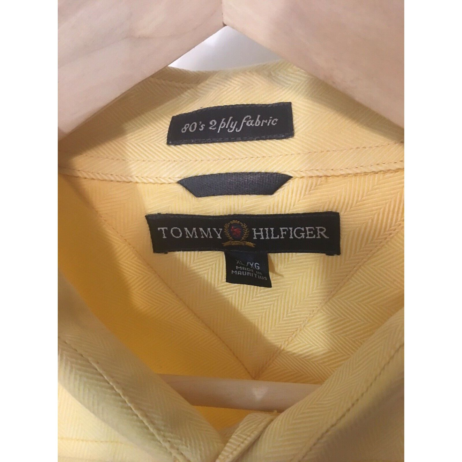 Tommy Hilfiger Tommy Hilfiger "80's 2 PLY Fabric Cotton" Yellow Button Fron Size US XL / EU 56 / 4 - 2 Thumbnail