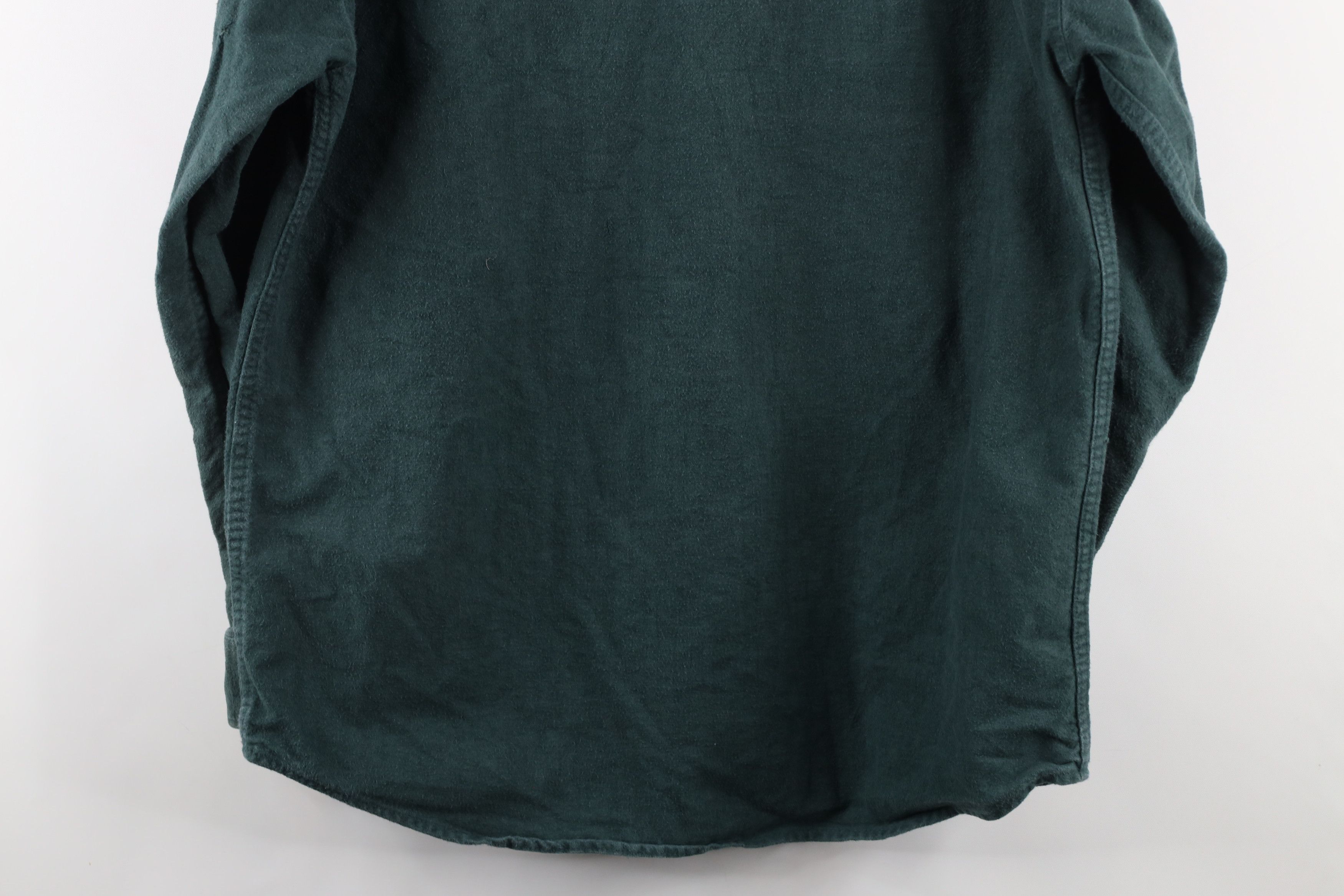 Vintage Vintage 90s Streetwear Chamois Cloth Button Shirt Green Size US M / EU 48-50 / 2 - 9 Thumbnail