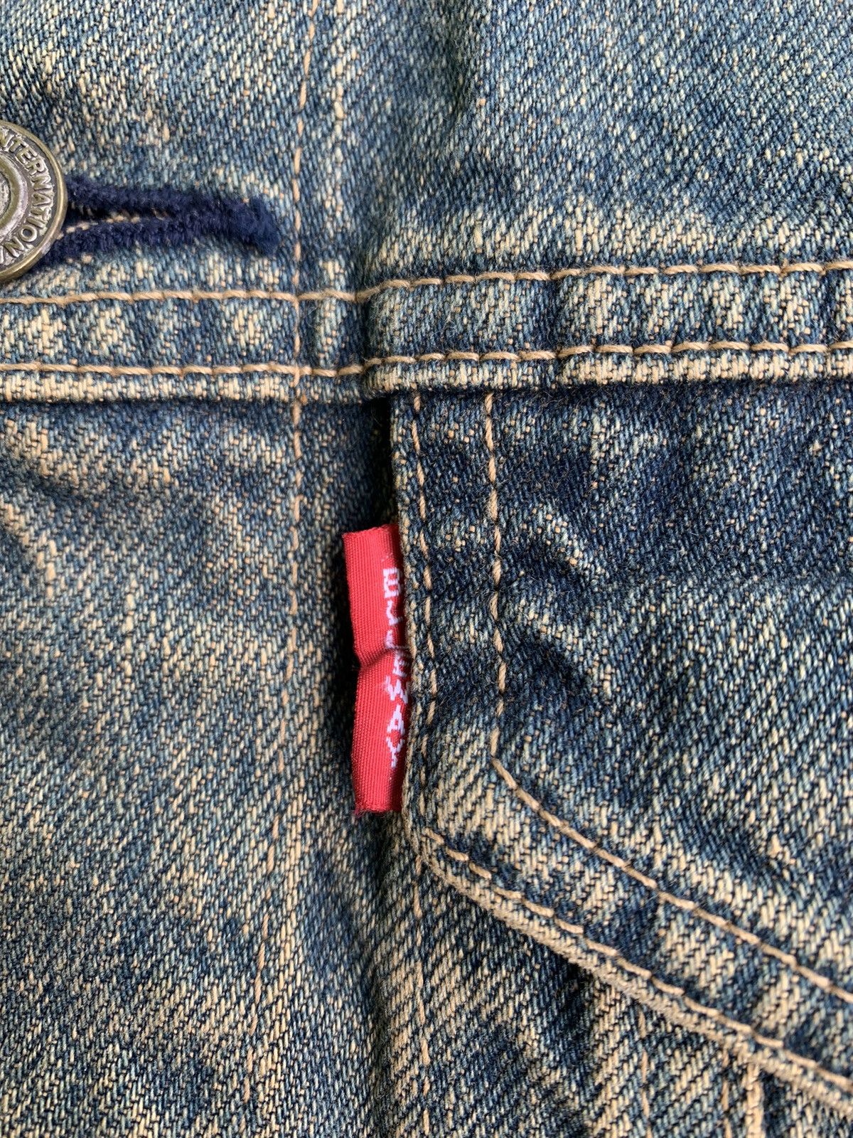Blue Blue Japan × Vintage Vtg Blue Way Japan Mudwash Crop Trucker Denim Size US M / EU 48-50 / 2 - 7 Thumbnail