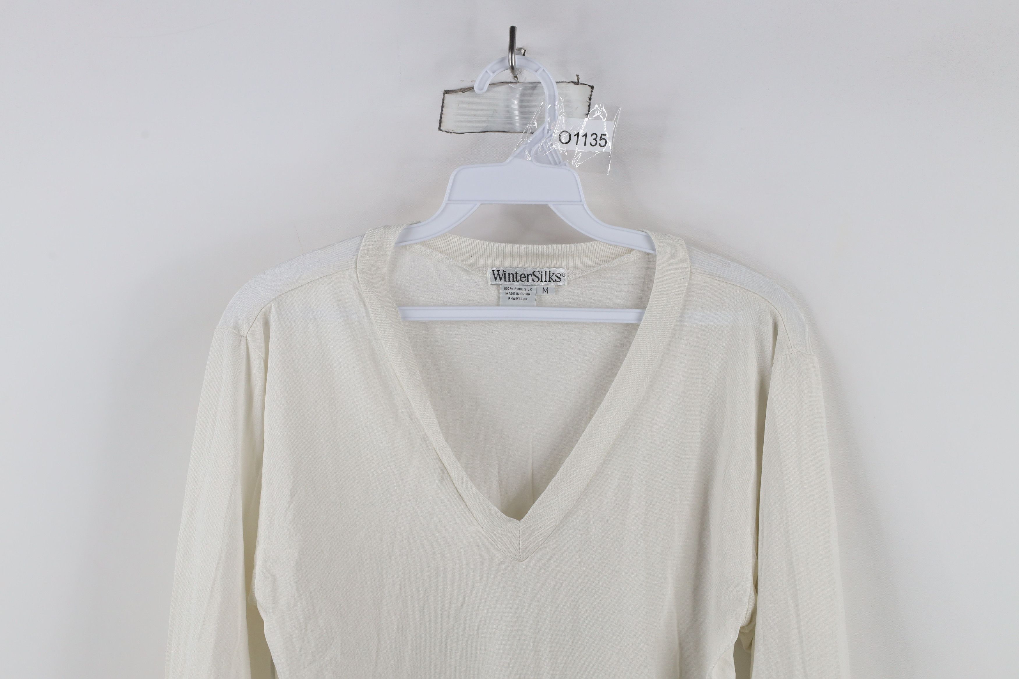 Vintage Vintage 90s Winter Silks Sheer Silk Long Sleeve T-Shirt Size M / US 6-8 / IT 42-44 - 2 Thumbnail