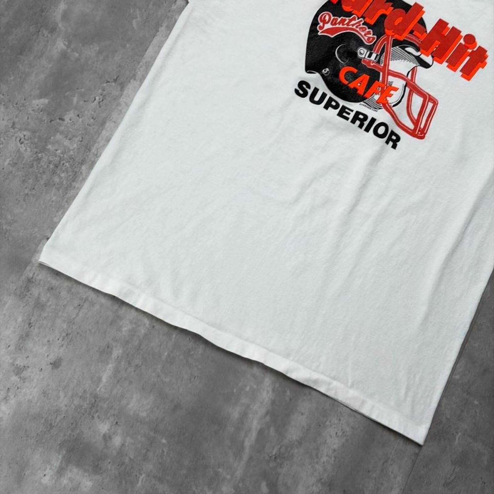 Hanes Vintage White Hard Rock Cafe NFL Panthers Football T-Shirt Size US XL / EU 56 / 4 - 3 Thumbnail