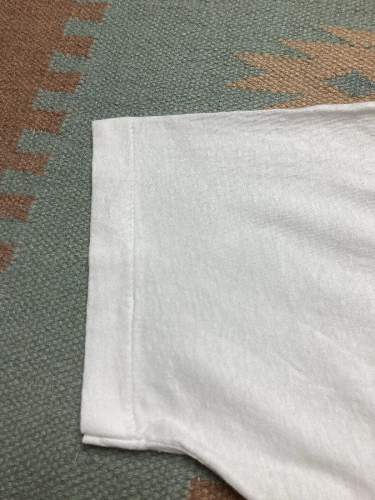 Vintage blank white tshirt fruit of loom NOS cotton single stitch XL Size US XL / EU 56 / 4 - 9 Thumbnail