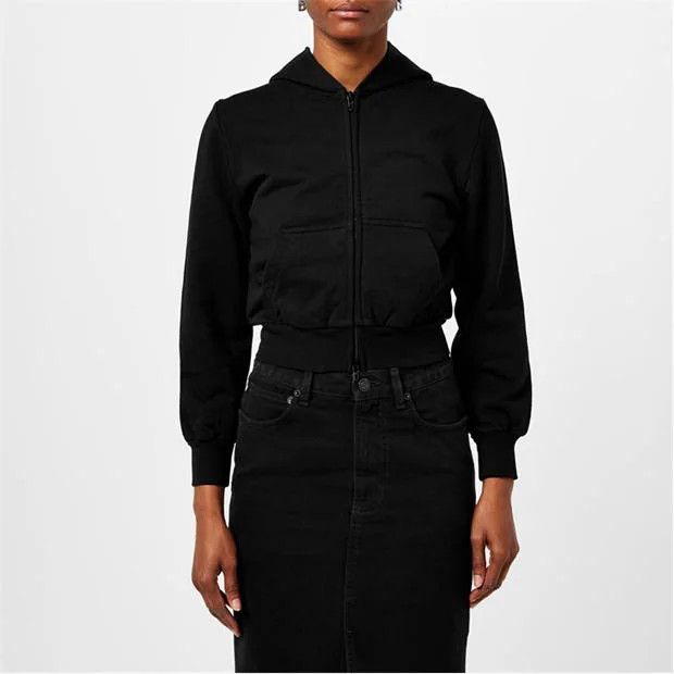 Balenciaga o1g2r1mq0924 Pre Shrunk Zip Up Hoodies in Black Size S / US 4 / IT 40 - 3 Thumbnail