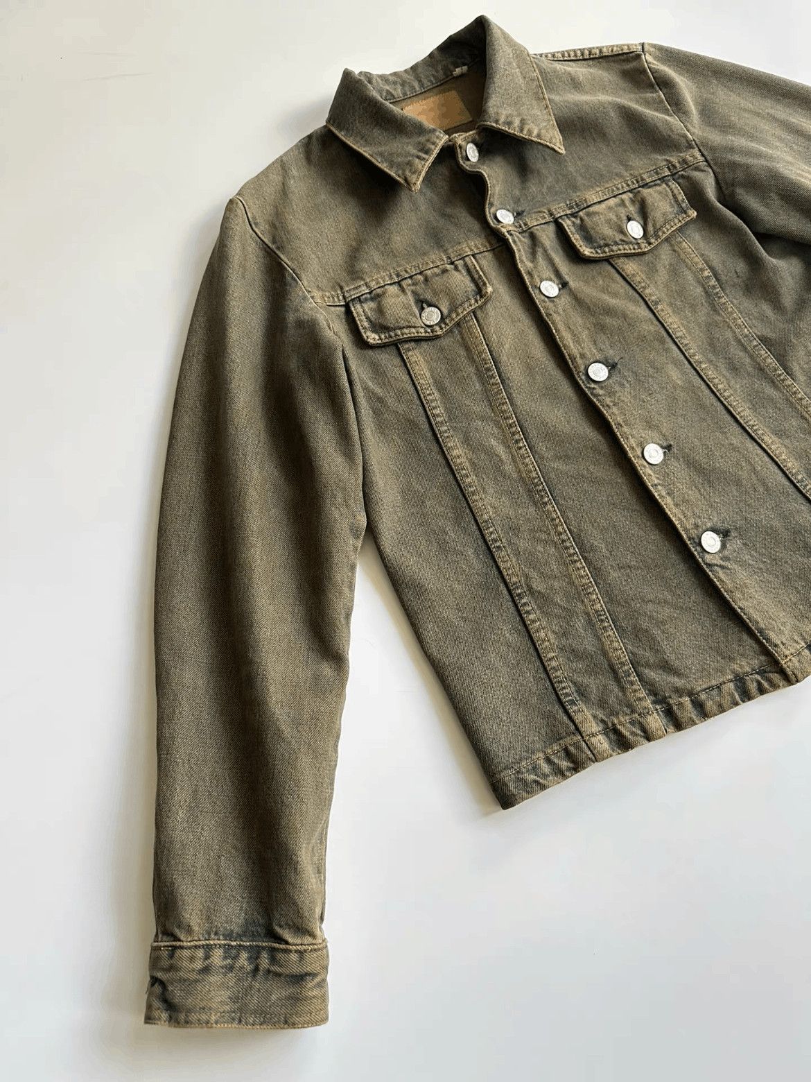 Helmut Lang Sz 46 Helmut Land Mud Wash Classic Denim Jacket Size US S / EU 44-46 / 1 - 2 Thumbnail