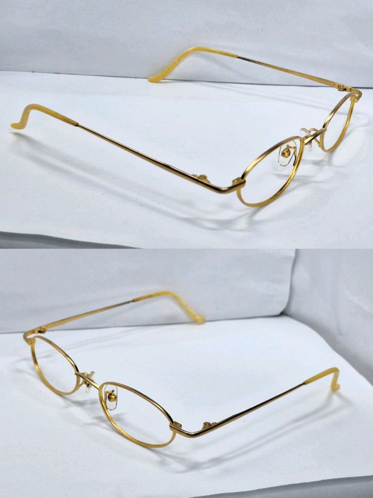 Vintage Marina Picasso Collection Oval Gold Glasses Frame 47-19 Size ONE SIZE - 4 Thumbnail