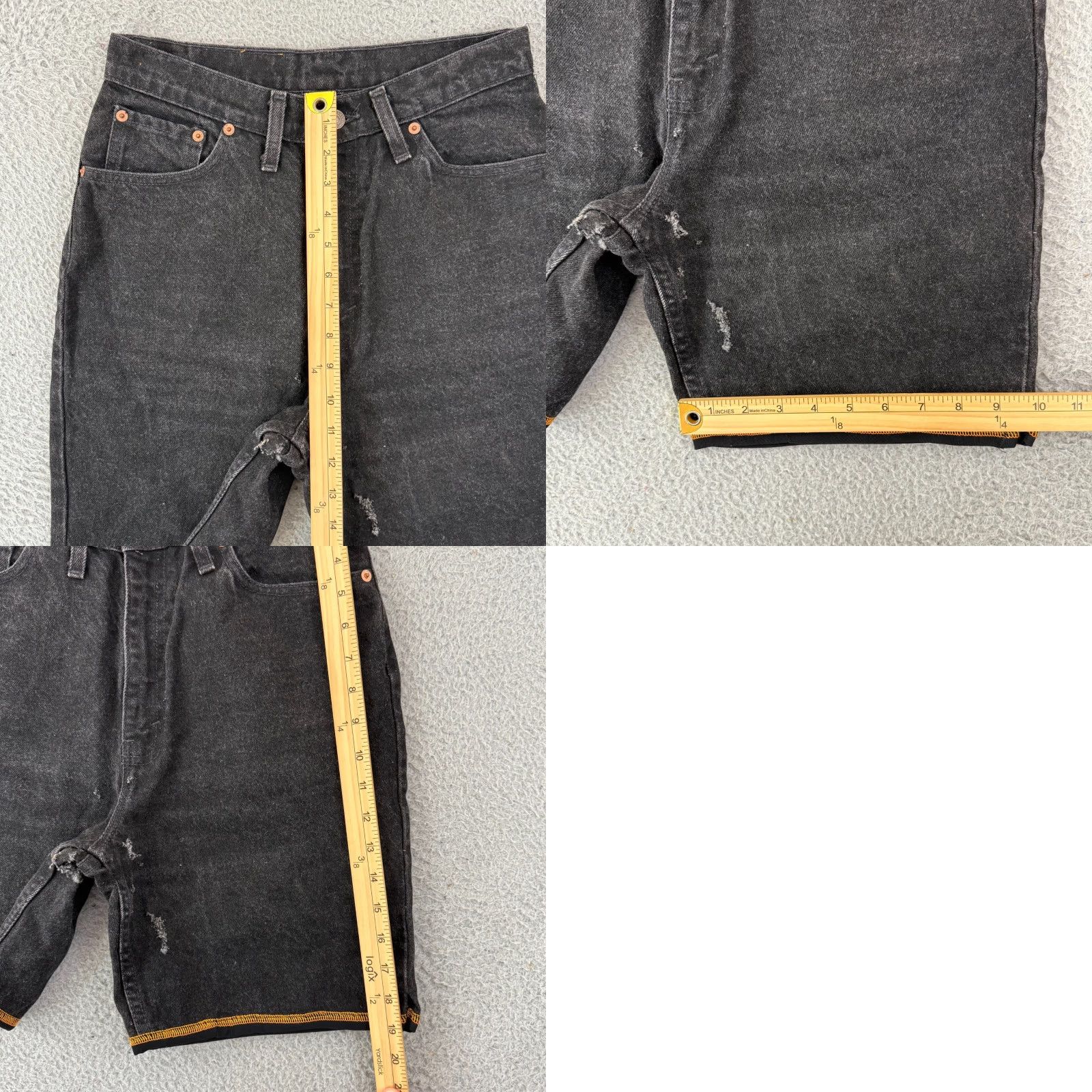 Levi's VINTAGE Levi's 505 Jeans Shorts Mens 28 Black Regular Fit 7" Inseam 90s Orange Tab denim shorts Size US 28 / EU 44 - 9 Thumbnail