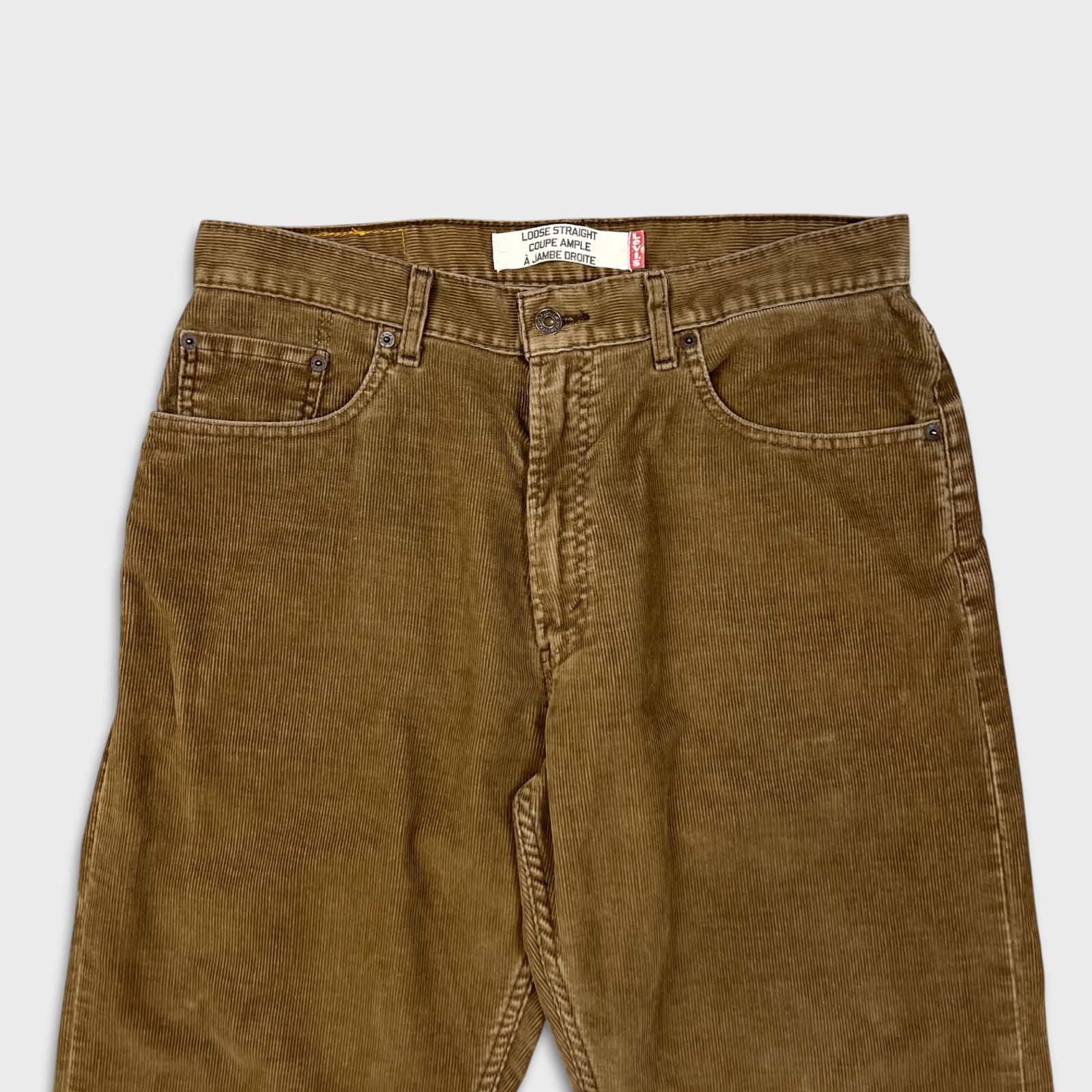 Levi's × Vintage Levi's 569 Pants 34x32 Loose Straight Corduroy Baggy Jeans Size US 34 / EU 50 - 2 Thumbnail