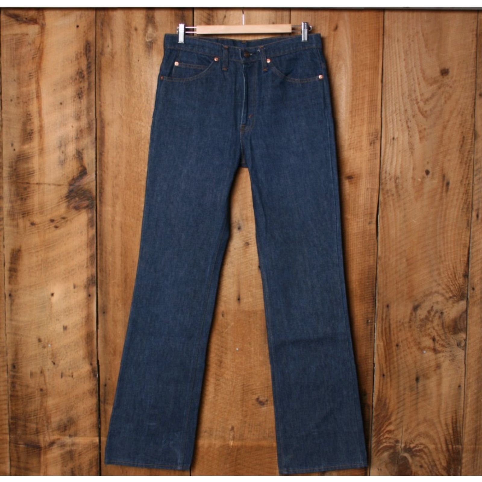 JCPenney Vintage JCPenney Jeans Bootcut Denim Blue 31x34 Mens Regular 64% Cotton 36% Polyester Size US 31 - 2 Thumbnail