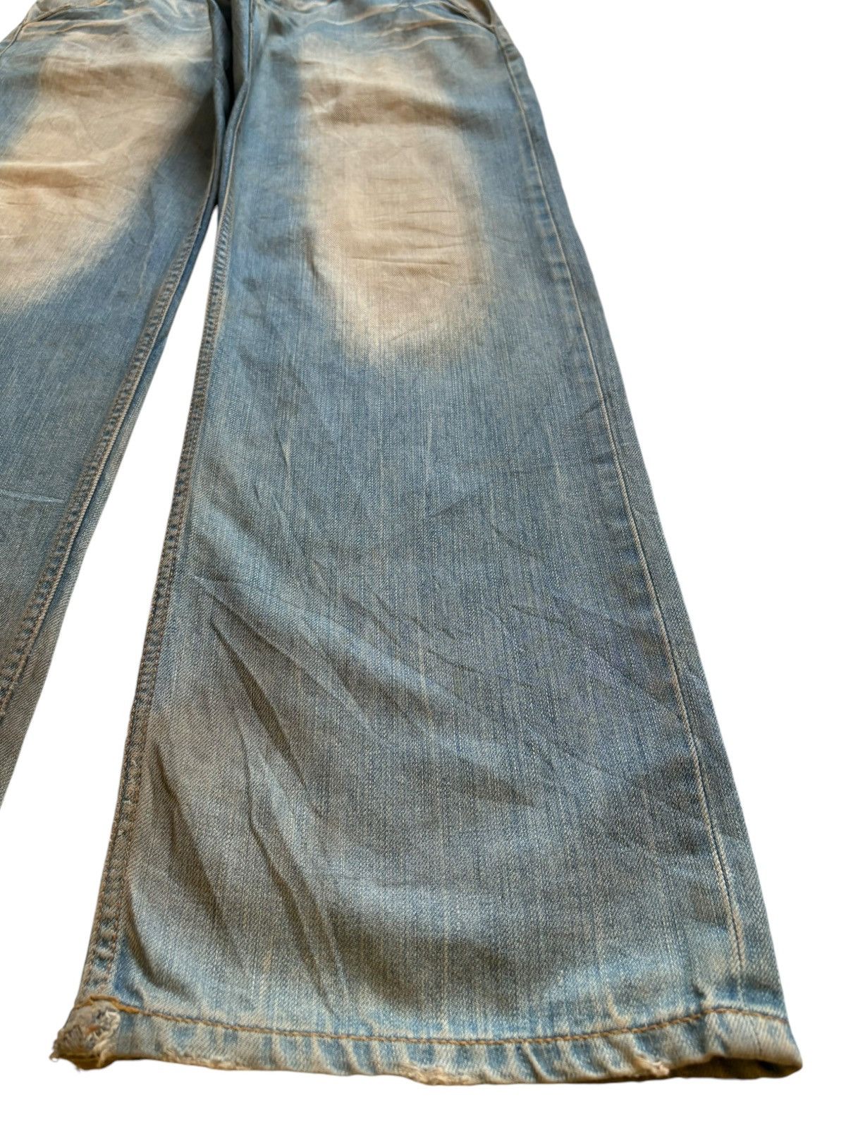 Japanese Brand Vintage Japanese Brand Bleached Rusty Wash Baggy Jeans Size US 32 / EU 48 - 7 Thumbnail