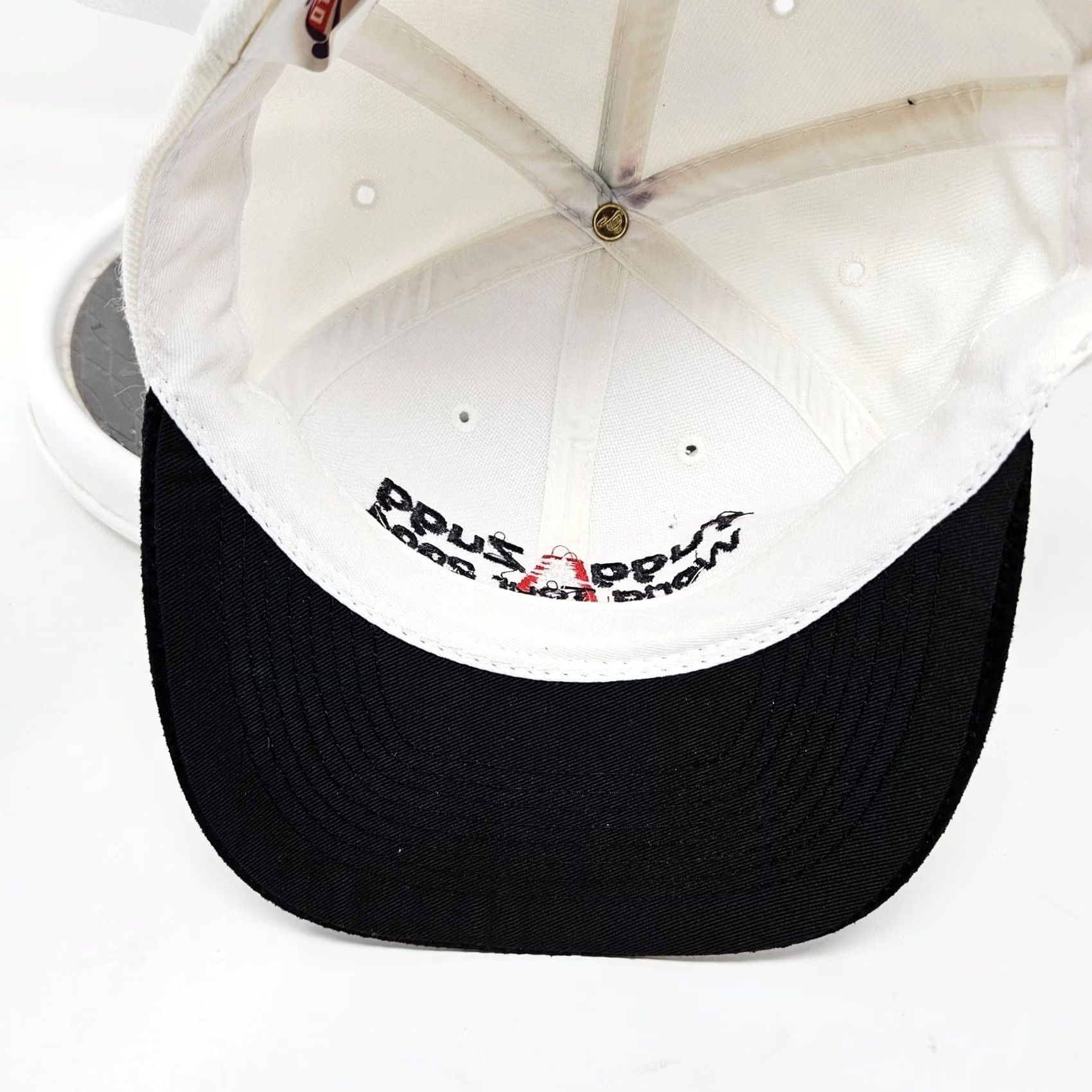 Vintage VINTAGE Otto Cap Tugg Zugg Hat Cap Baseball Snap Back One Size White Mens Tour 2004 Wool Leather Twill Solid Adjustble Casual Spring Summer Fall Size ONE SIZE - 6 Thumbnail