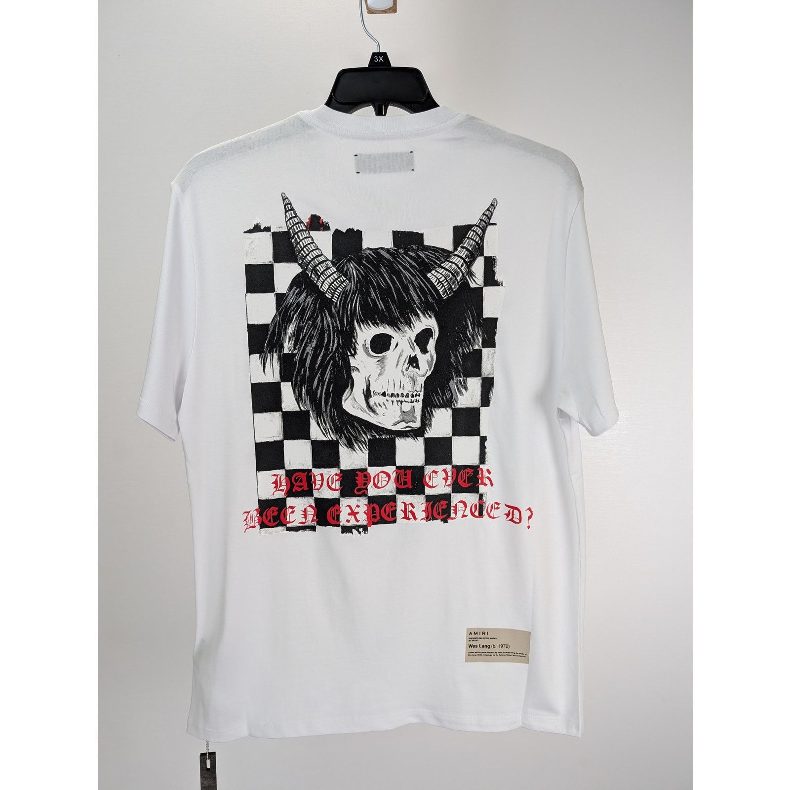 Amiri o1rshd1 Q:3 / Wes Lang Wes Lang Checker Skull Tee T-shirt Size US XL / EU 56 / 4 - 14 Thumbnail