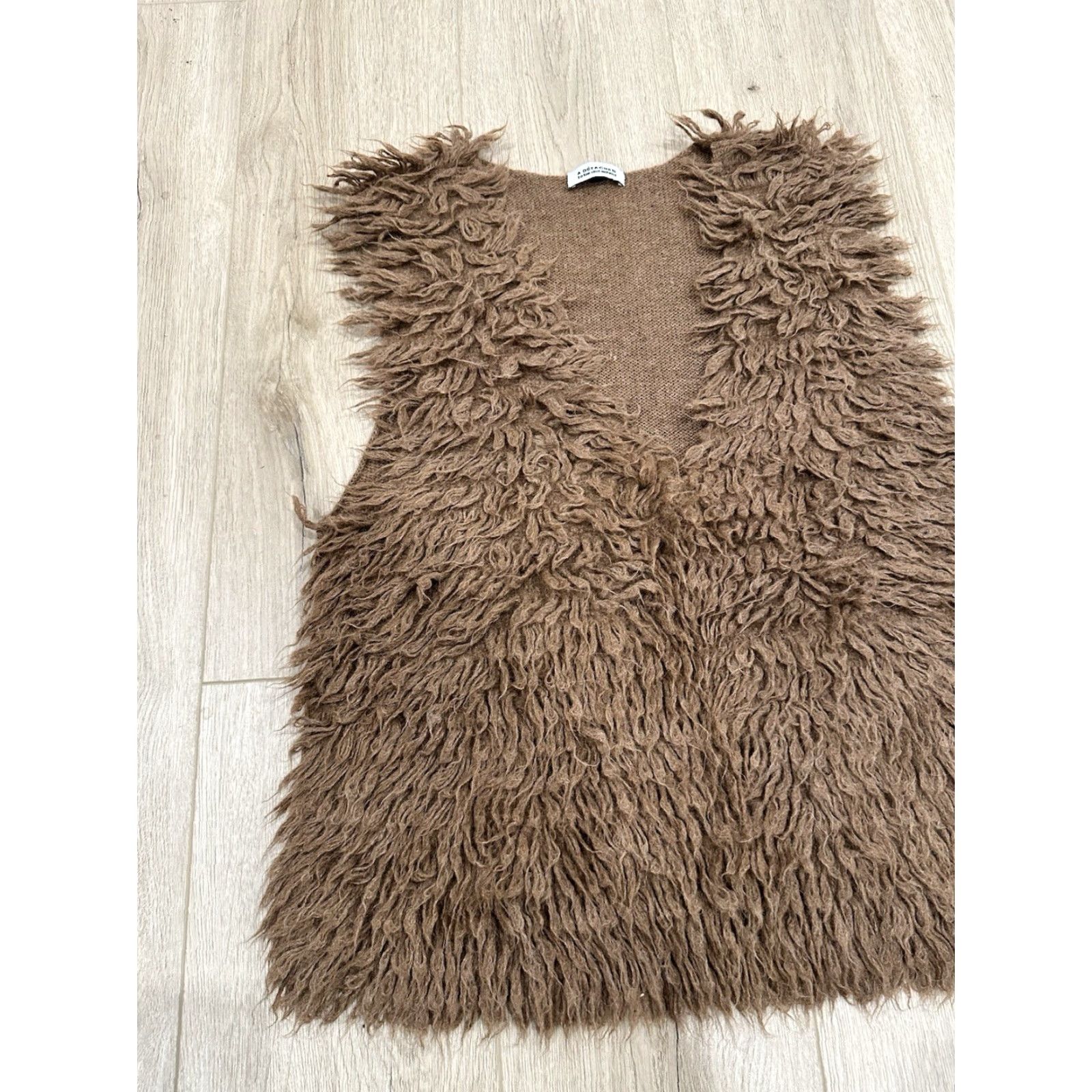Vintage A DETACHER Sweater Vest Shirt Bohemian Alpaca Brown Sleeveless Size S Women Size S / US 4 / IT 40 - 3 Thumbnail