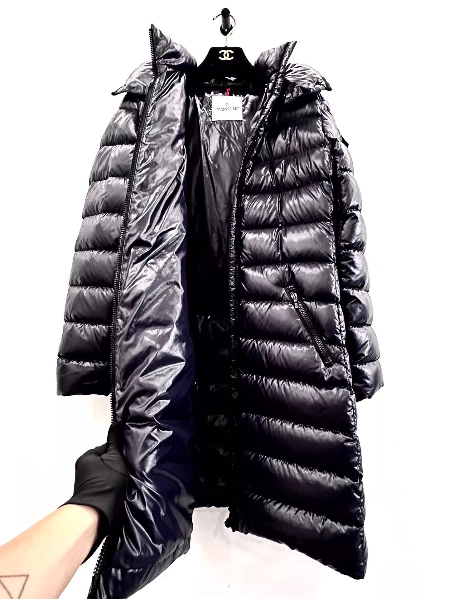 Moncler Moncler Moka Kids Black Logo Down Jacket 14Y Size XS / US 0-2 / IT 36-38 - 4 Thumbnail