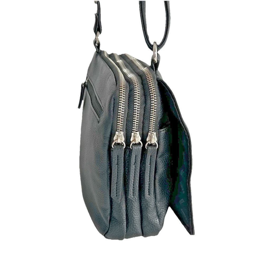 Roots Vtg Roots Triple Zip Compartment Faux Leather Crossbody Bag Size ONE SIZE - 4 Thumbnail
