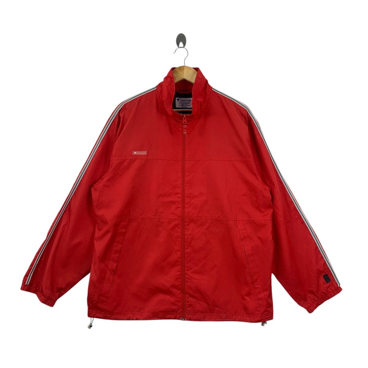 Champion Vintage CHAMPION PRODUCTS x JASPO Side Tape Red Jacket Size US L / EU 52-54 / 3 - 1 Thumbnail