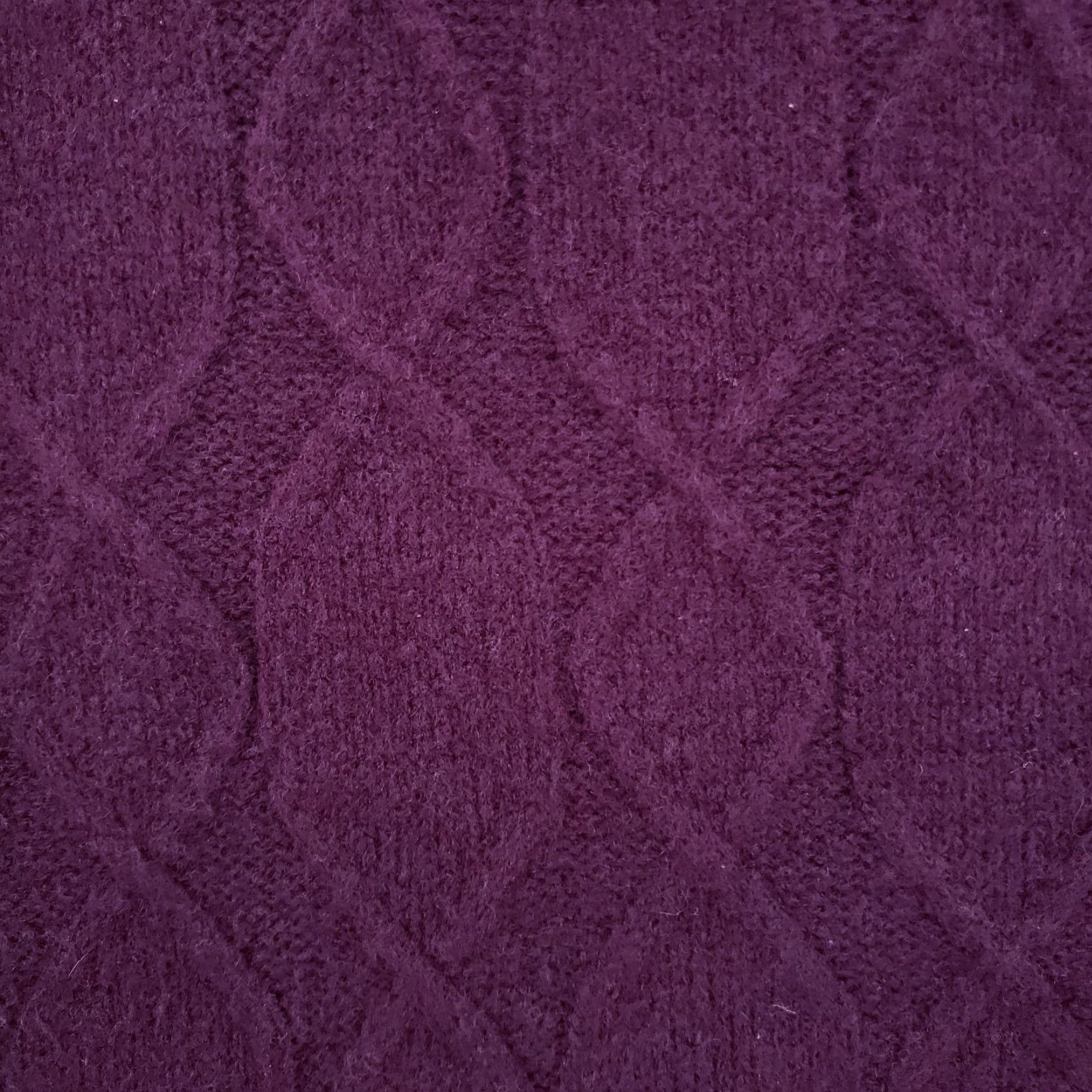 Talbots Talbots Sweater Womens XLP Purple Cable-Knit Wool Blend Crew Neck Pullover All Seasons Ladies Petite 70s? Size XL / US 12-14 / IT 48-50 - 4 Thumbnail
