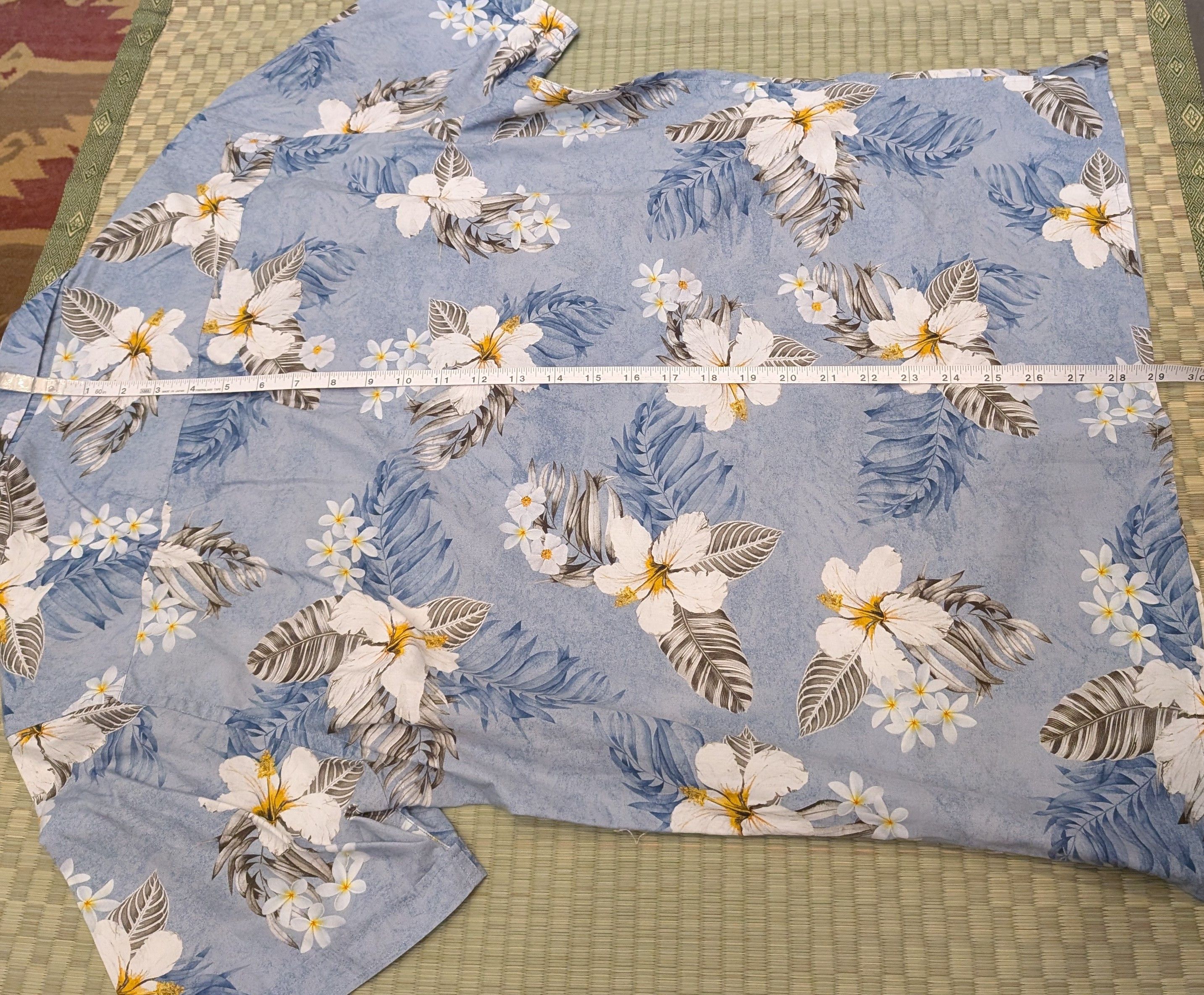 PATRICK ASSARAF Patrick Assaraf Sky Blue Floral Camp Shirt Made in Romania Size US L / EU 52-54 / 3 - 6 Thumbnail