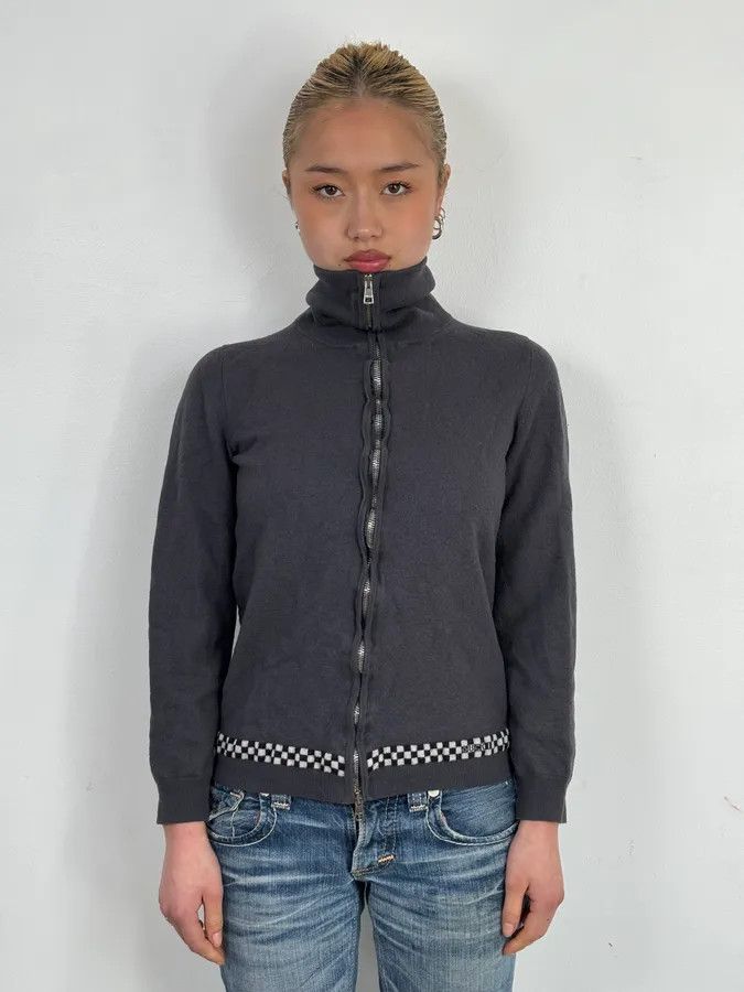 Gucci 2000s Gucci Grey Wool Zip-up Cardigan Sweater Size S / US 4 / IT 40 - 2 Thumbnail